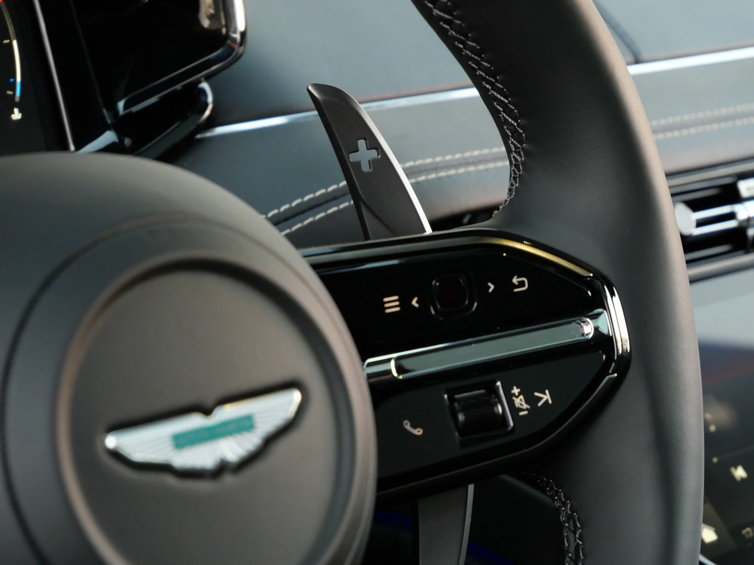 2026 Aston Martin DB12 S interior, Onyx Black - Semi Aniline