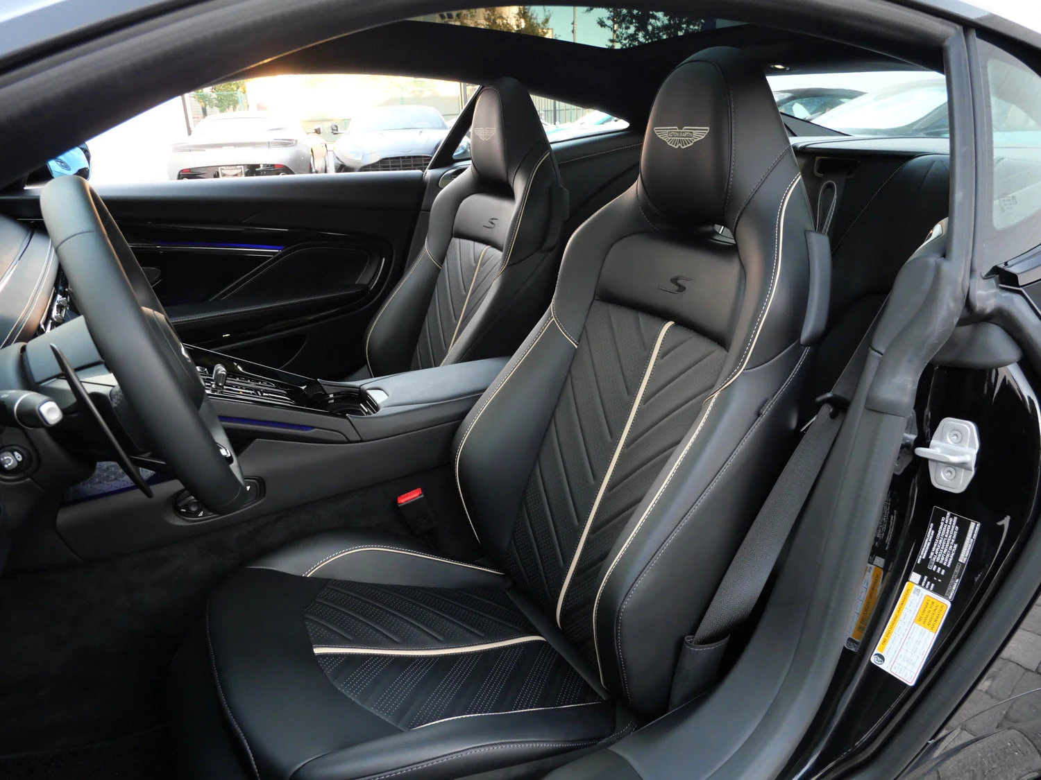 2026 Aston Martin DB12 S interior, seats, Onyx Black - Semi Aniline