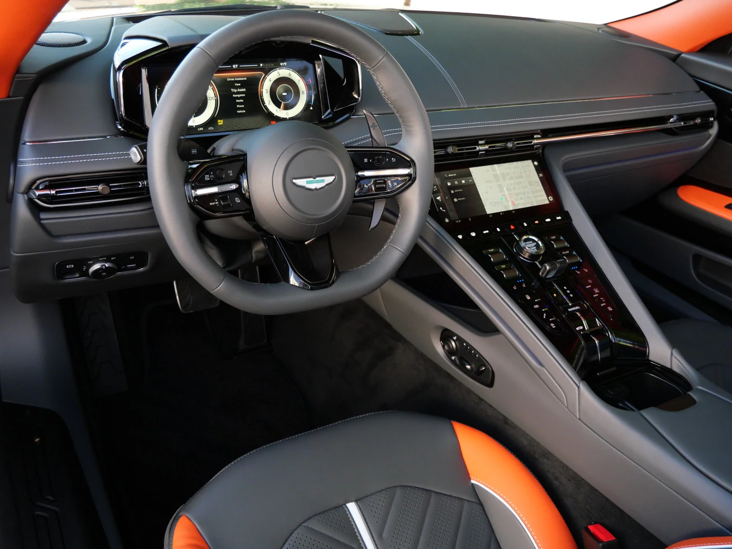 2026 Aston Martin DB12 S Volante interior, dashboard, Titanium Grey - Semi Aniline