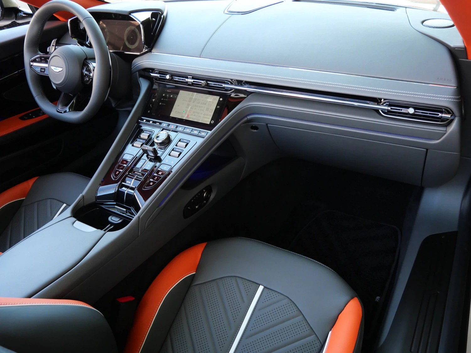 2026 Aston Martin DB12 S Volante interior, Titanium Grey - Semi Aniline