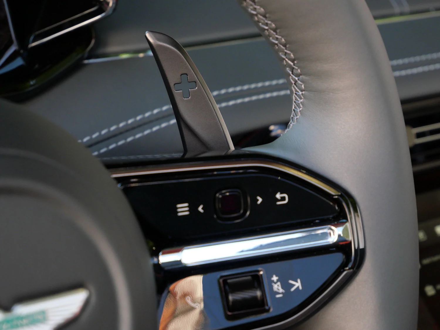 2026 Aston Martin DB12 S Volante interior, center console, Titanium Grey - Semi Aniline
