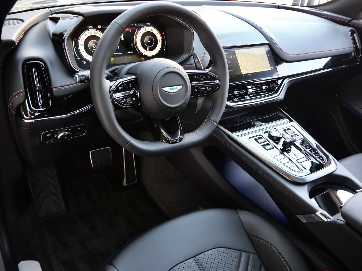 2026 Aston Martin DBX S interior, dashboard, Onyx Black - Semi Aniline / On