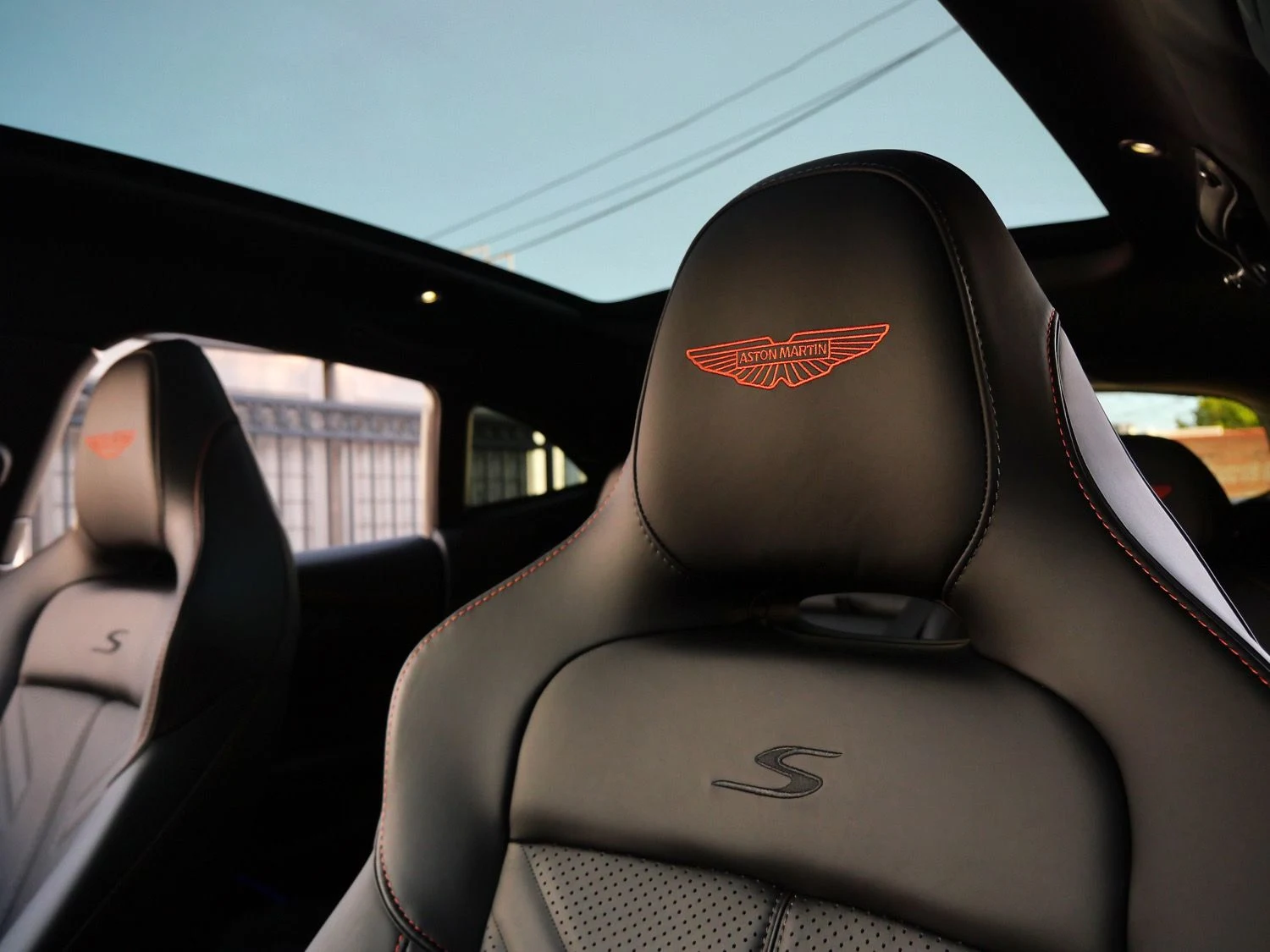 2026 Aston Martin DBX S interior, seats, Onyx Black - Semi Aniline / On
