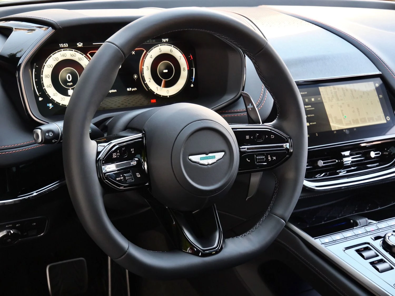 2026 Aston Martin DBX S interior, Onyx Black - Semi Aniline / On