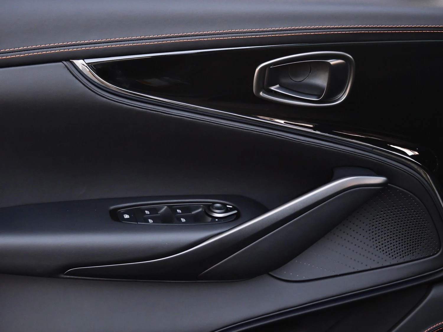 2026 Aston Martin DBX S interior, door panel, Onyx Black - Semi Aniline / On