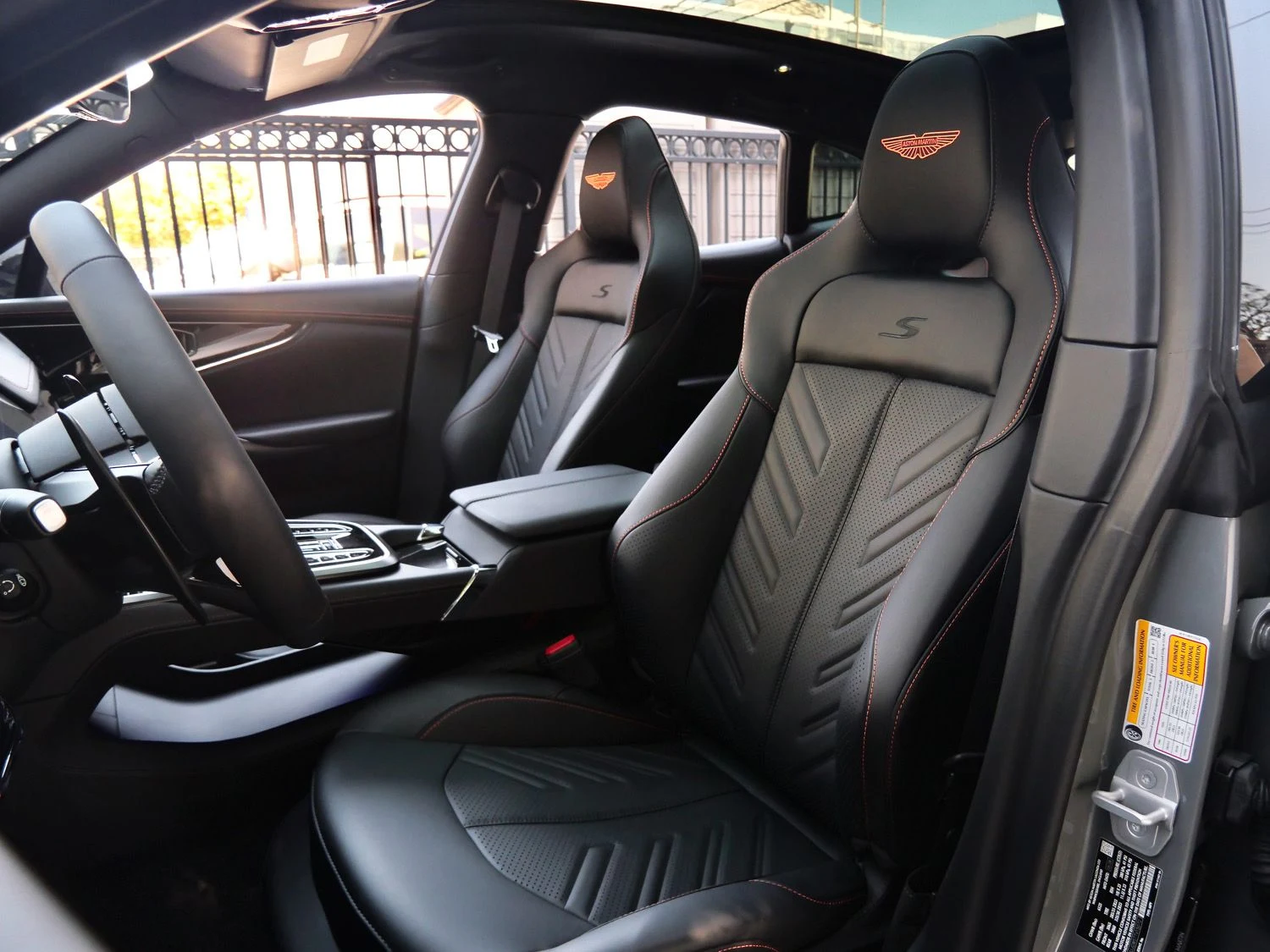 2026 Aston Martin DBX S interior, seats, Onyx Black - Semi Aniline / On