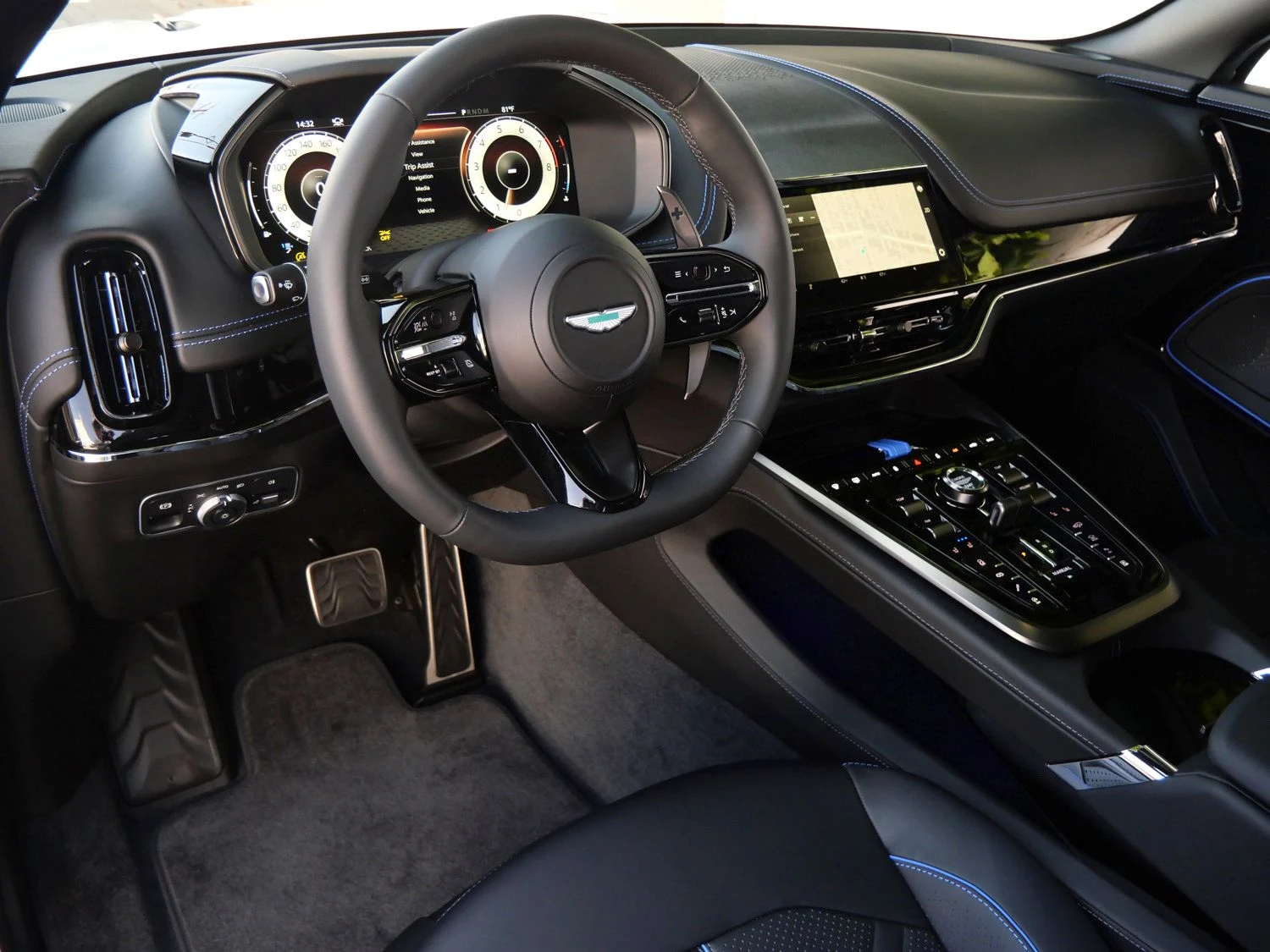 2026 Aston Martin DBX S interior, dashboard, Onyx Black - Semi Aniline
