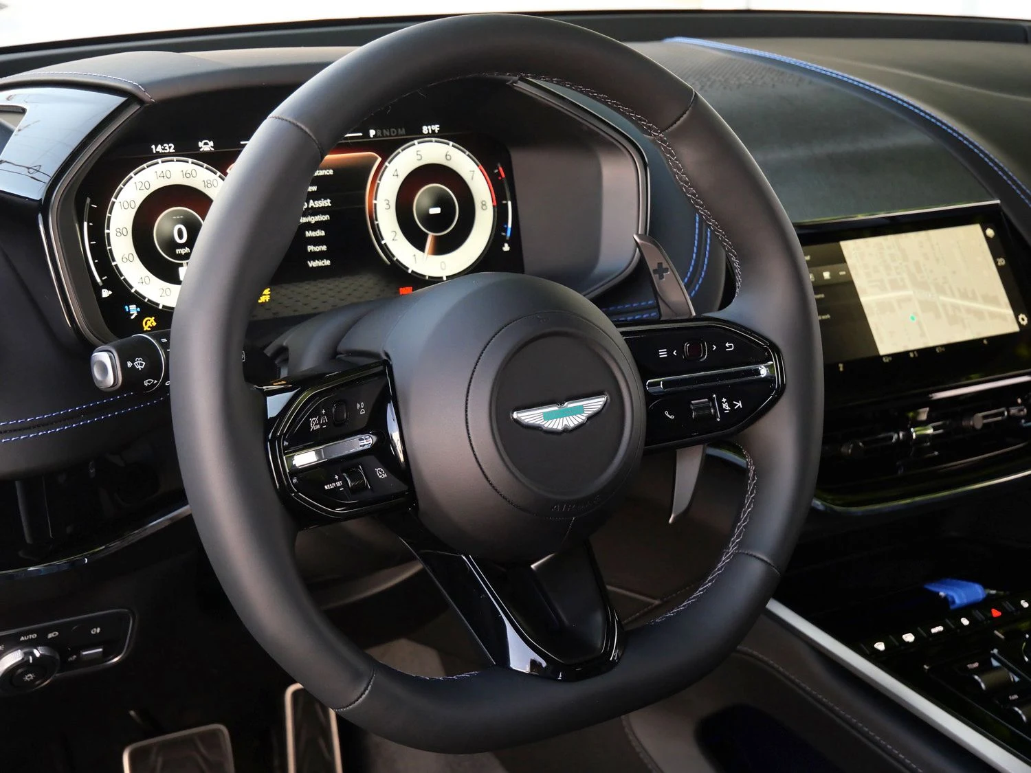 2026 Aston Martin DBX S interior, Onyx Black - Semi Aniline