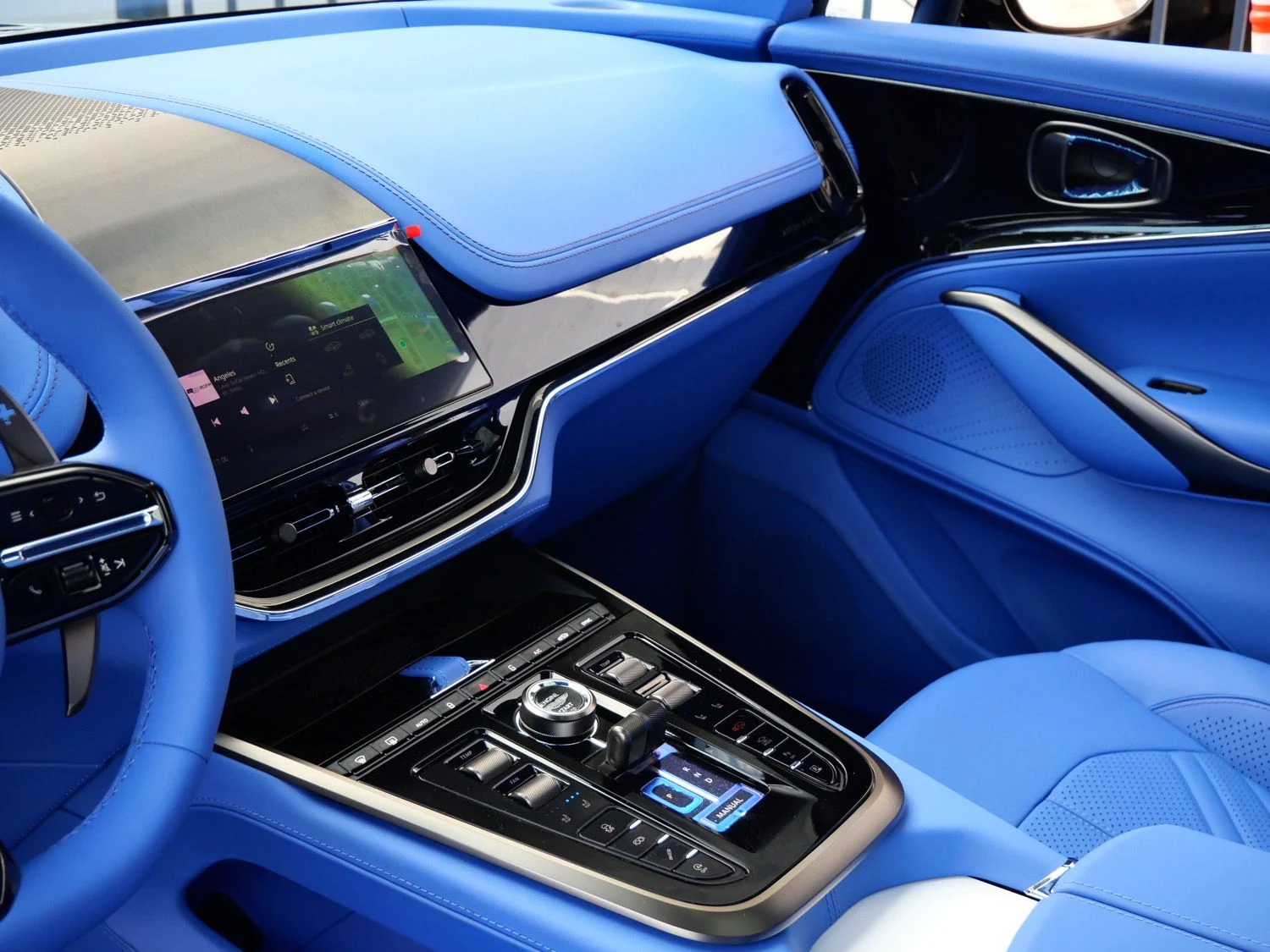 2026 Aston Martin DBX S interior, Cote D Azur Blue - Semi Aniline