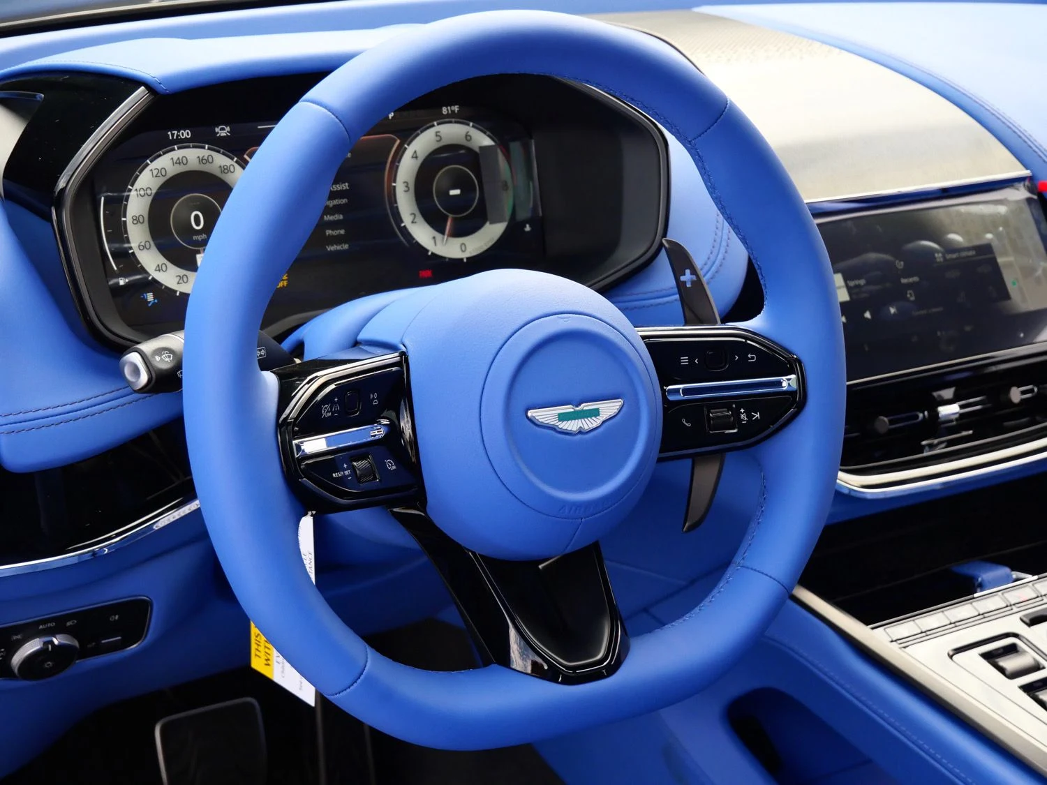 2026 Aston Martin DBX S interior, Cote D Azur Blue - Semi Aniline