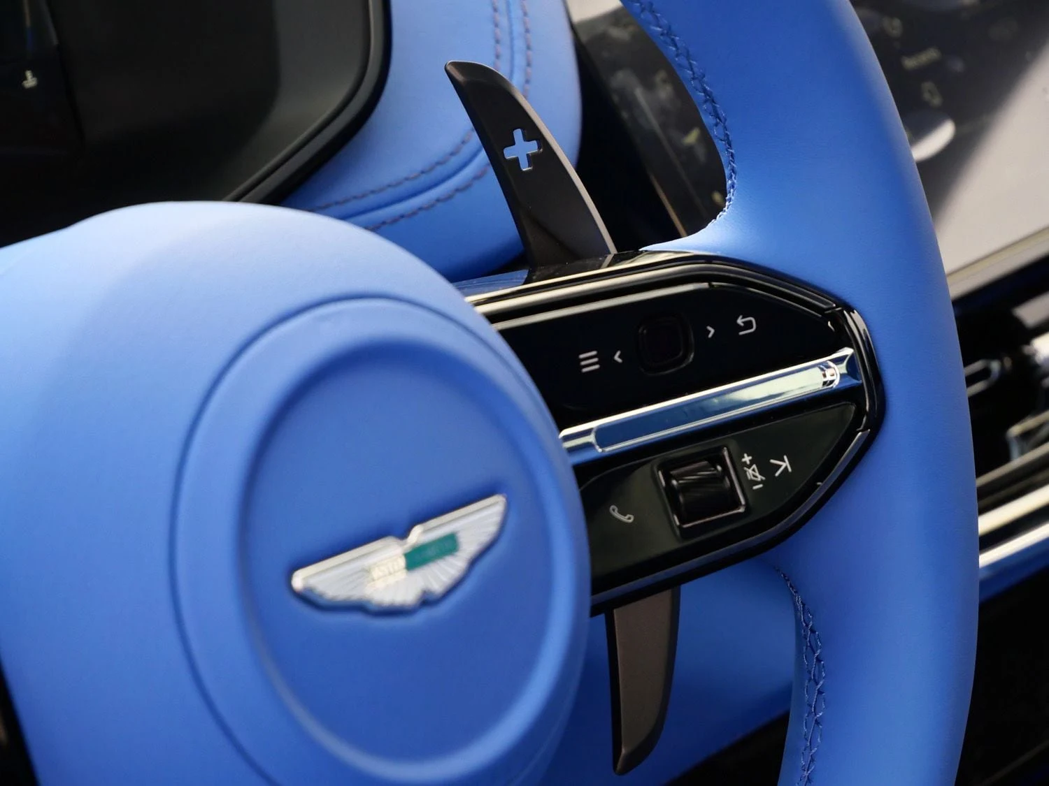 2026 Aston Martin DBX S interior, Cote D Azur Blue - Semi Aniline