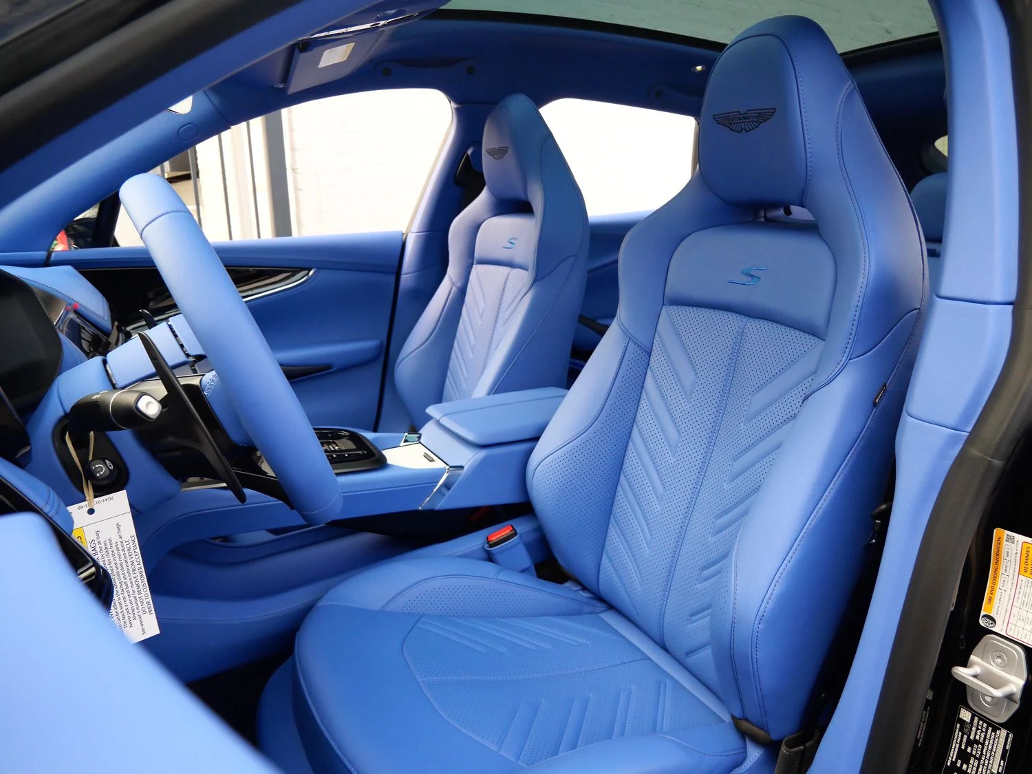 2026 Aston Martin DBX S interior, seats, Cote D Azur Blue - Semi Aniline