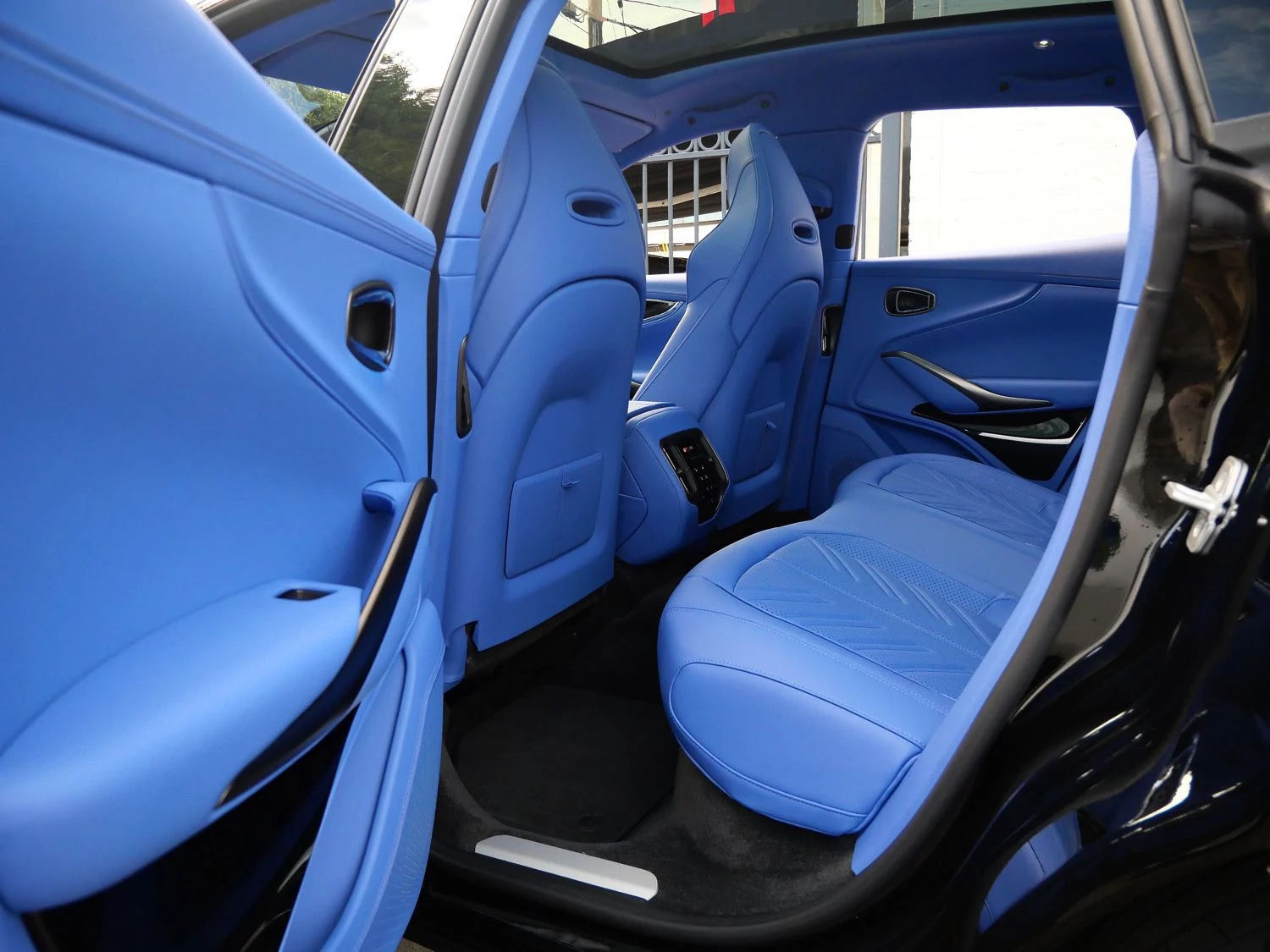 2026 Aston Martin DBX S interior, seats, Cote D Azur Blue - Semi Aniline