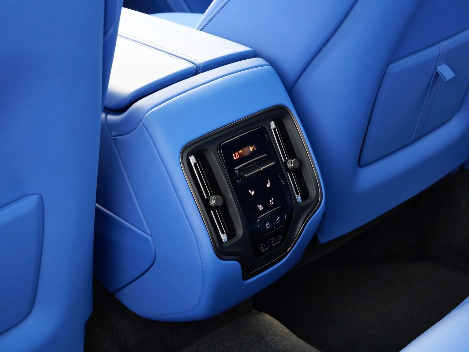 2026 Aston Martin DBX S interior, center console, Cote D Azur Blue - Semi Aniline
