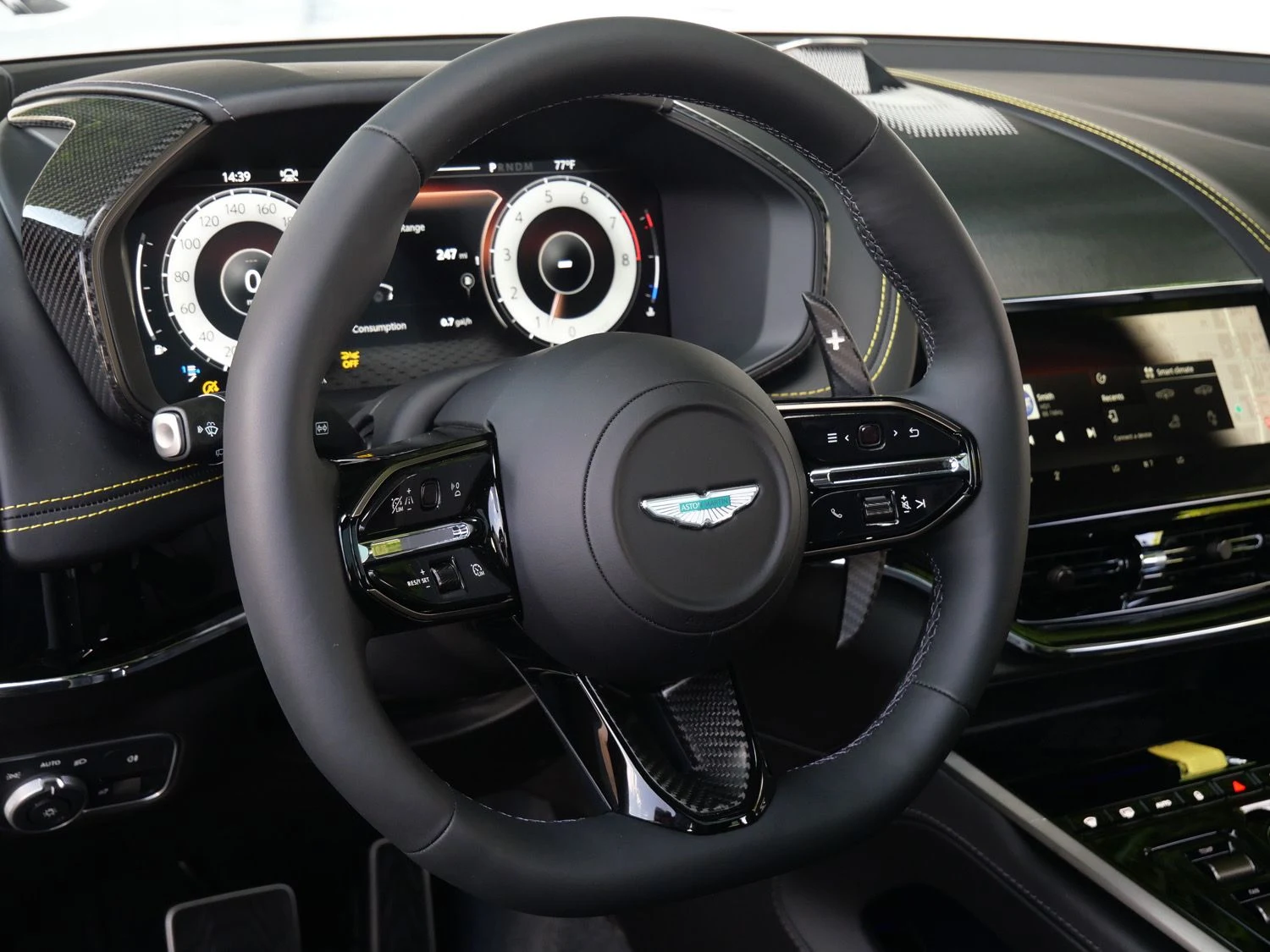 2026 Aston Martin DBX S interior, Onyx Black - Semi Aniline