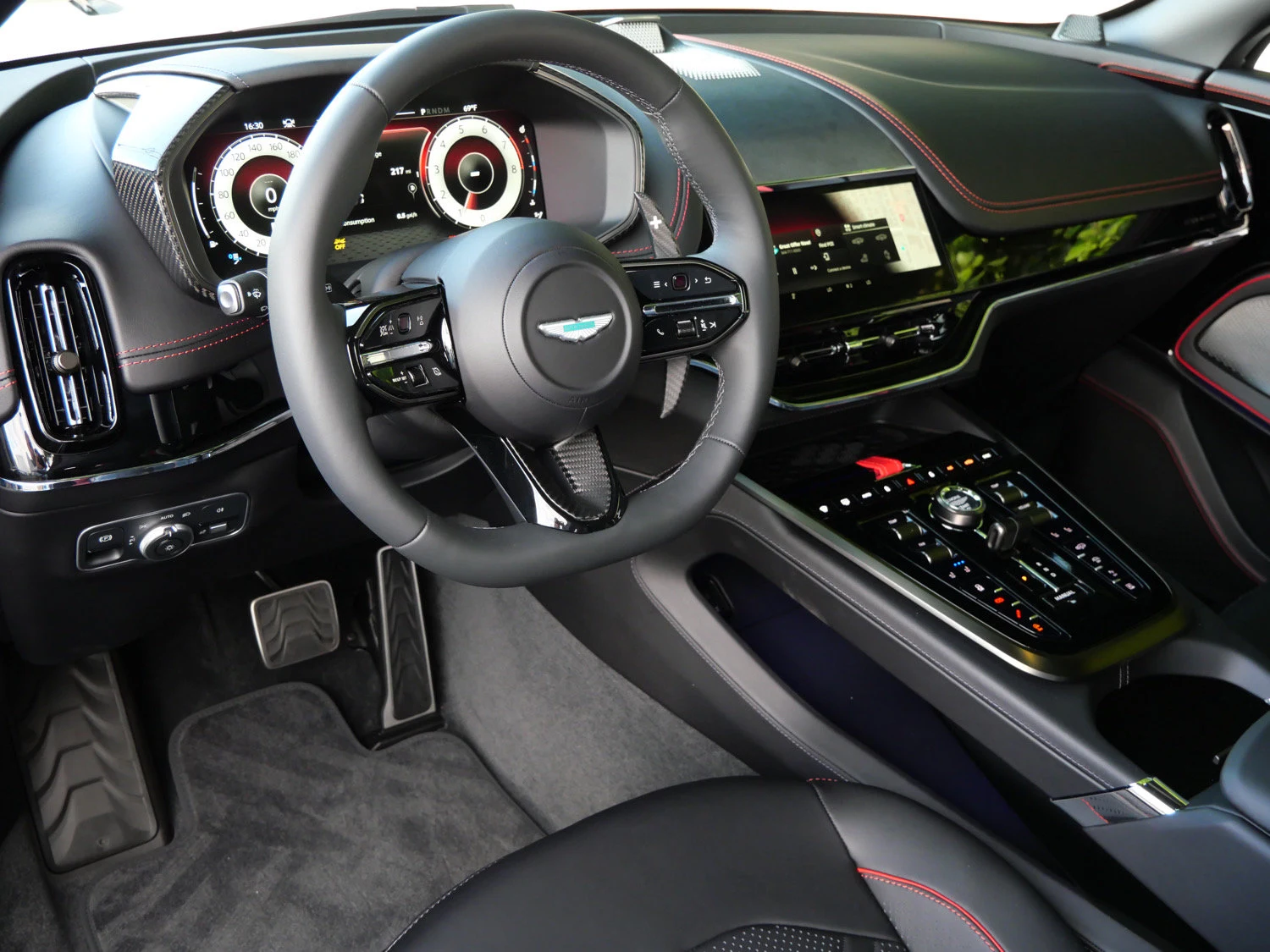2026 Aston Martin DBX S interior, dashboard, Onyx Black - Semi Aniline