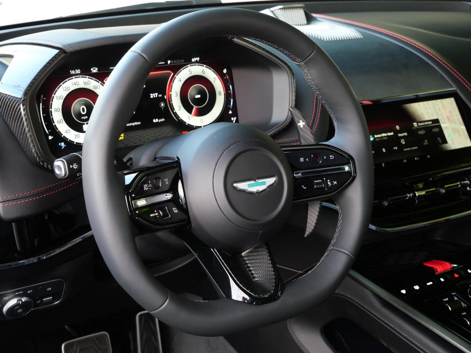 2026 Aston Martin DBX S interior, Onyx Black - Semi Aniline