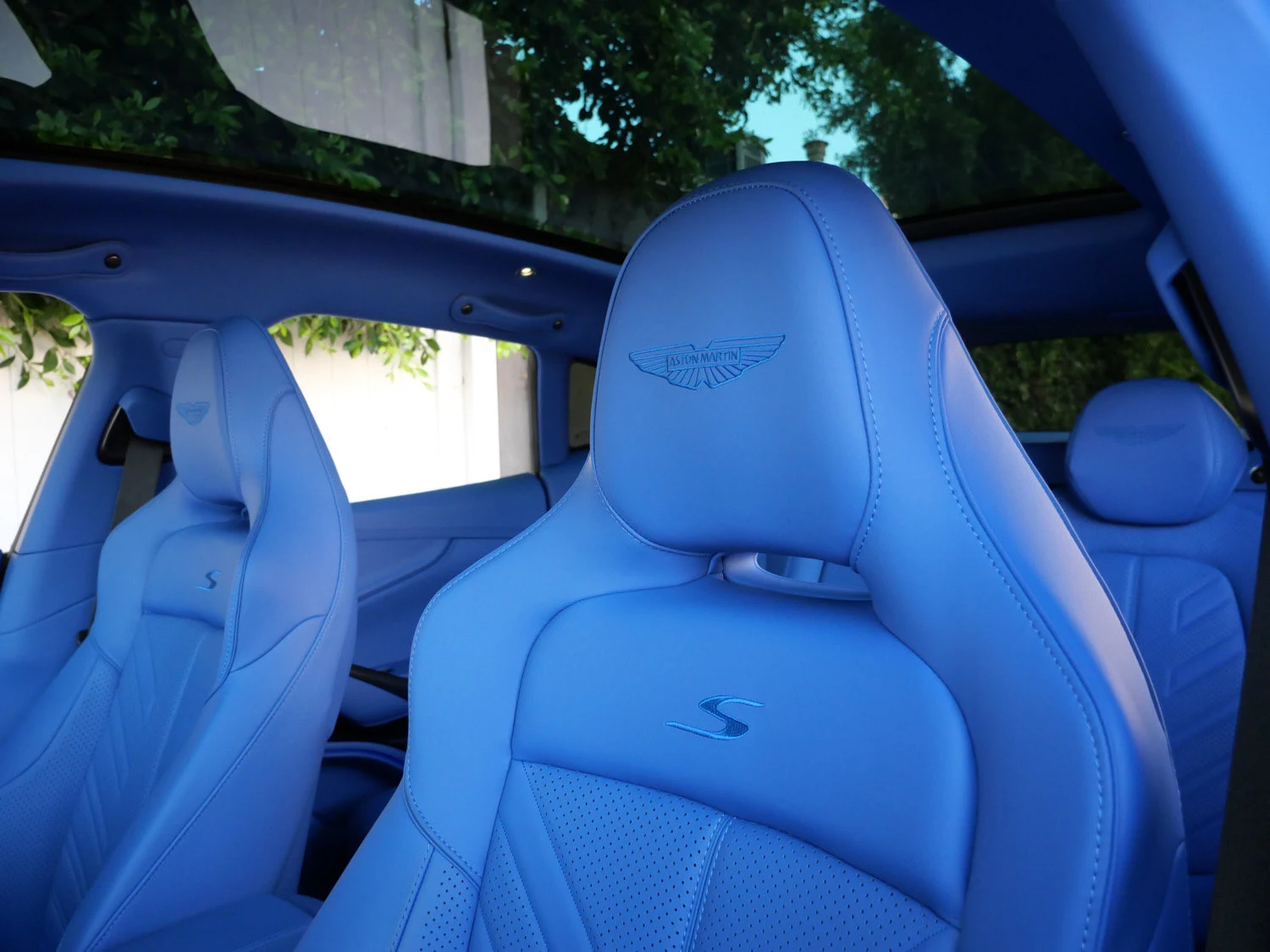 2026 Aston Martin DBX S interior, seats, Cote D Azur Blue - Semi Aniline