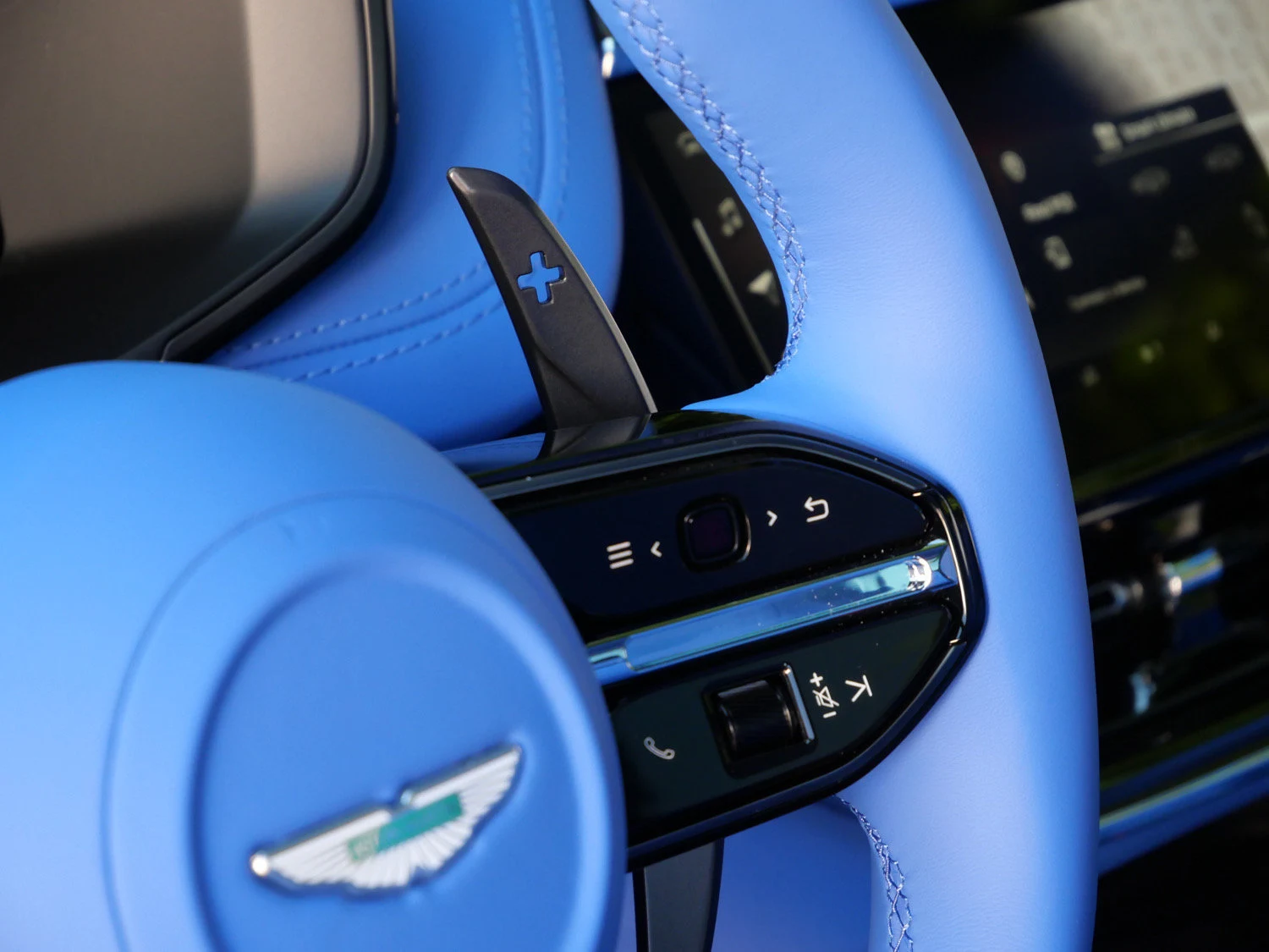 2026 Aston Martin DBX S interior, Cote D Azur Blue - Semi Aniline