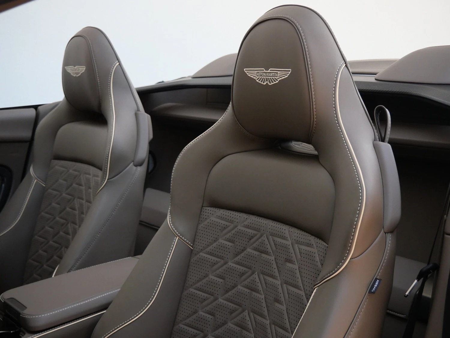 2026 Aston Martin Vanquish Volante interior, seats, Bison Brown