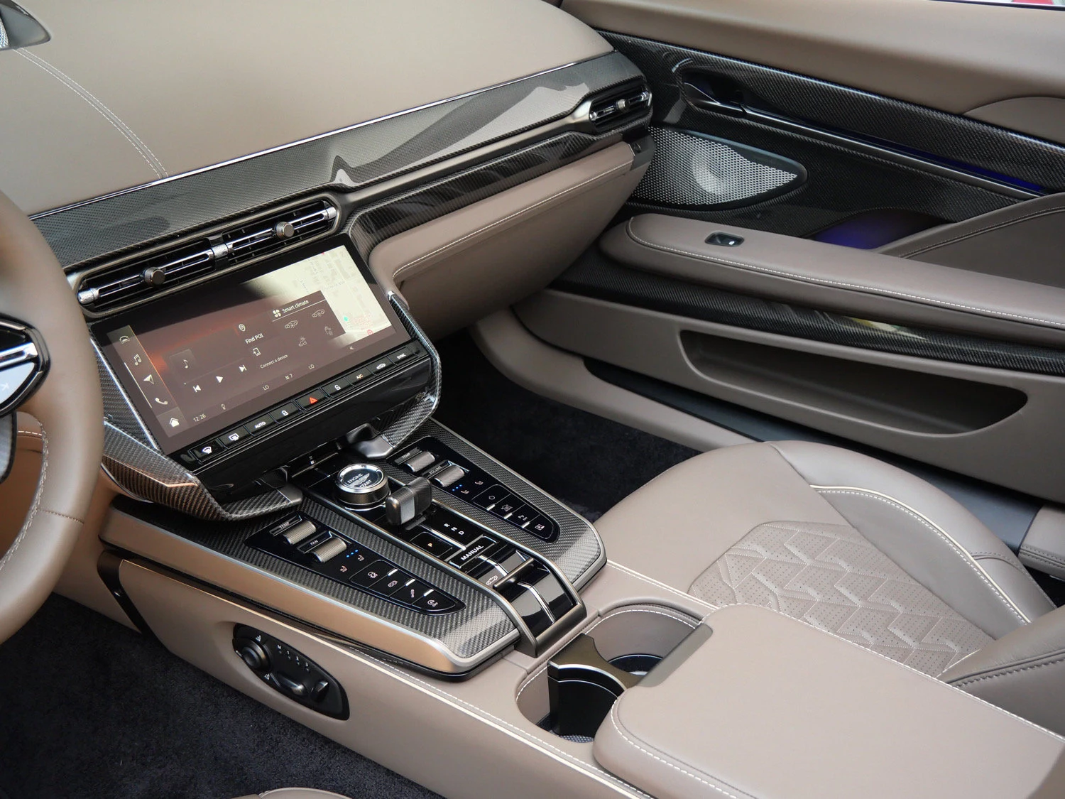 2026 Aston Martin Vanquish Volante interior, Bison Brown