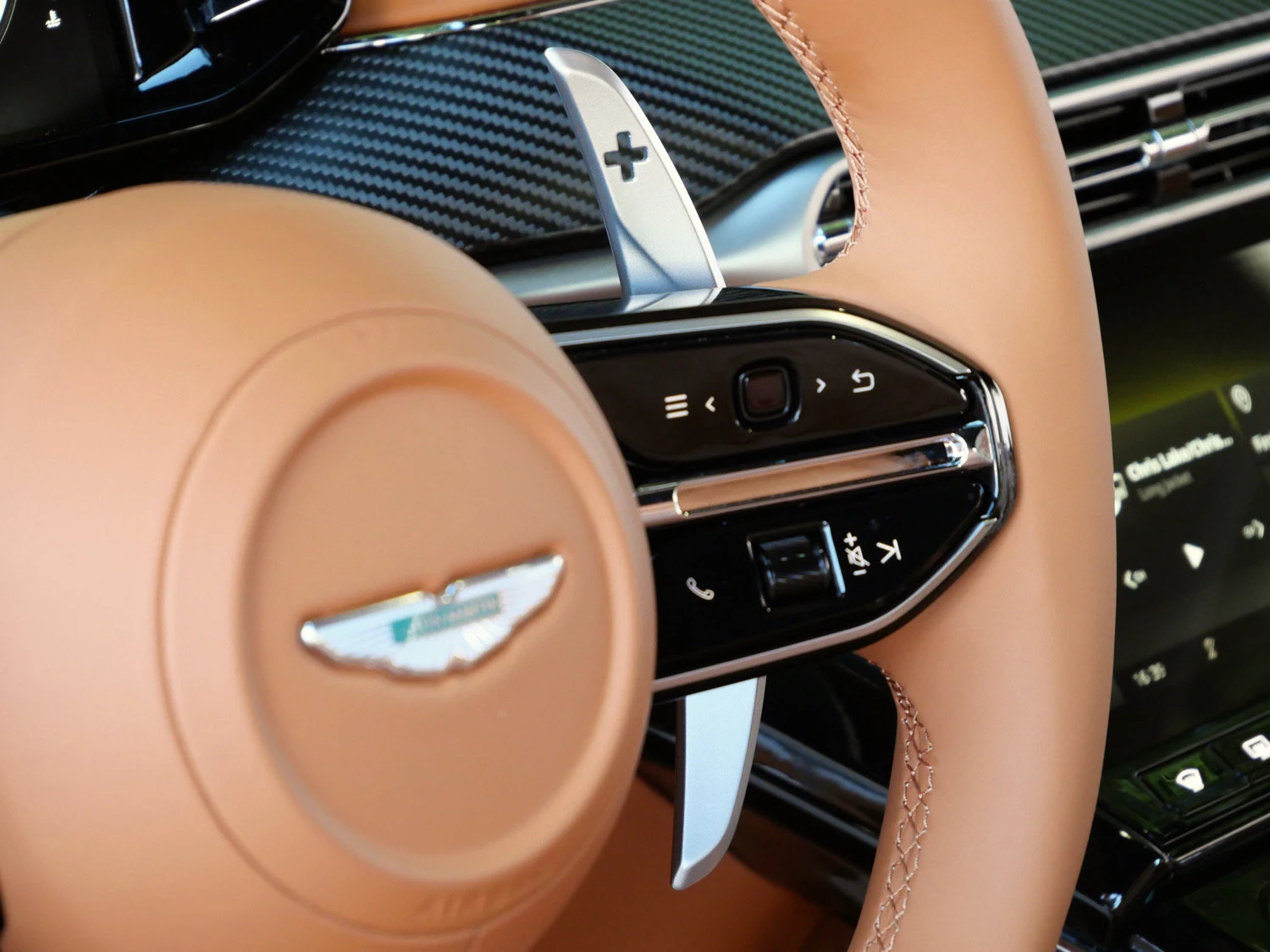 2026 Aston Martin Vantage S interior, Oxford Tan - Semi Aniline / Ox