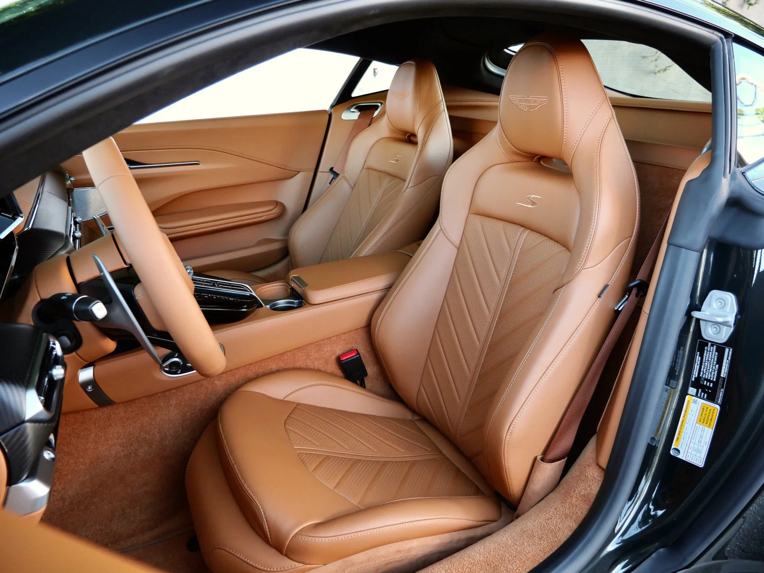 2026 Aston Martin Vantage S interior, seats, Oxford Tan - Semi Aniline / Ox