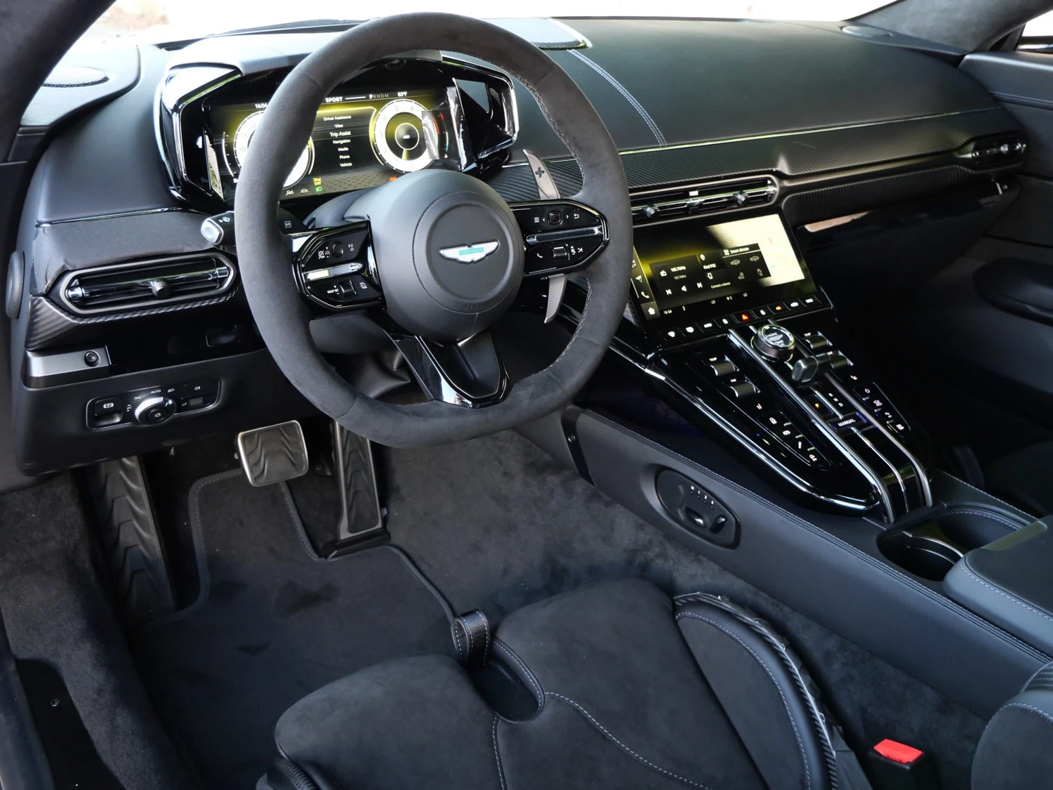 2026 Aston Martin Vantage S interior, dashboard, Onyx Black Haircell