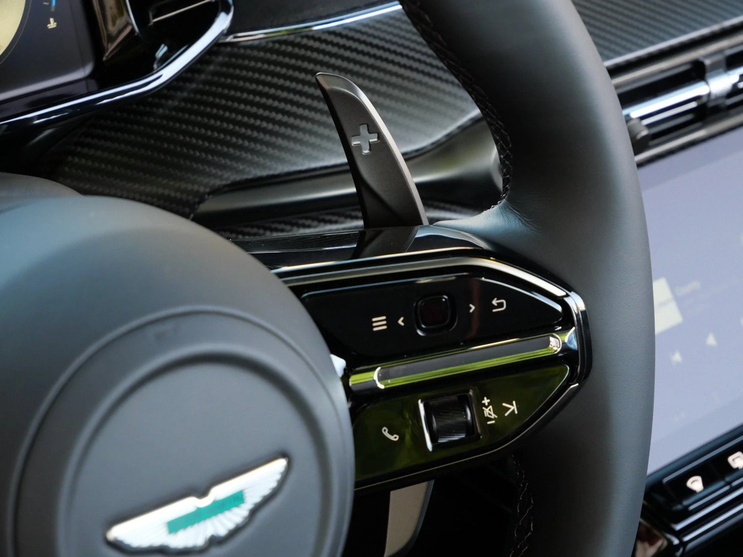 2026 Aston Martin Vantage S Roadster interior, Onyx Black - Semi Aniline