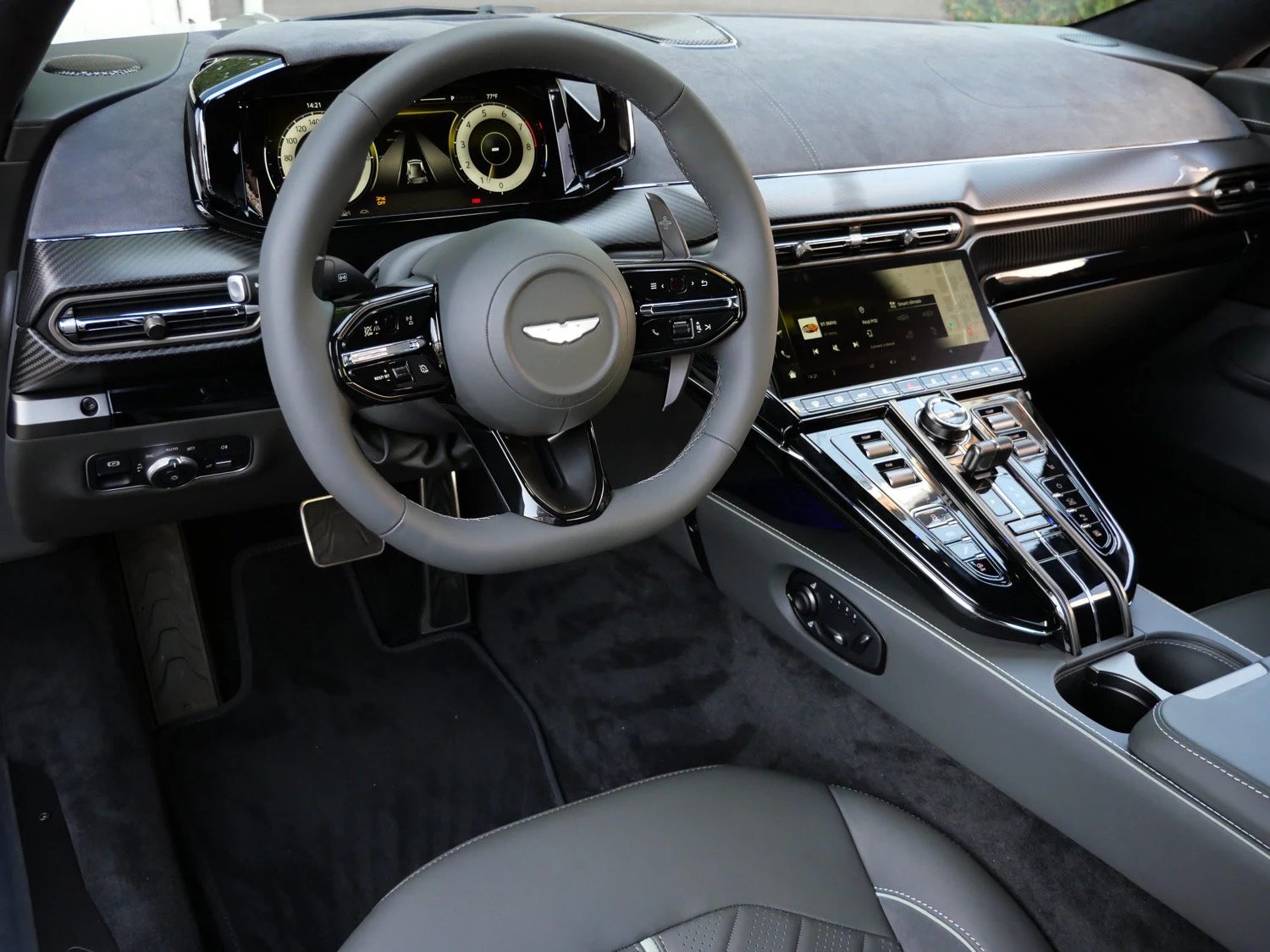 2026 Aston Martin Vantage S interior, dashboard, Phantom Grey - Semi Aniline