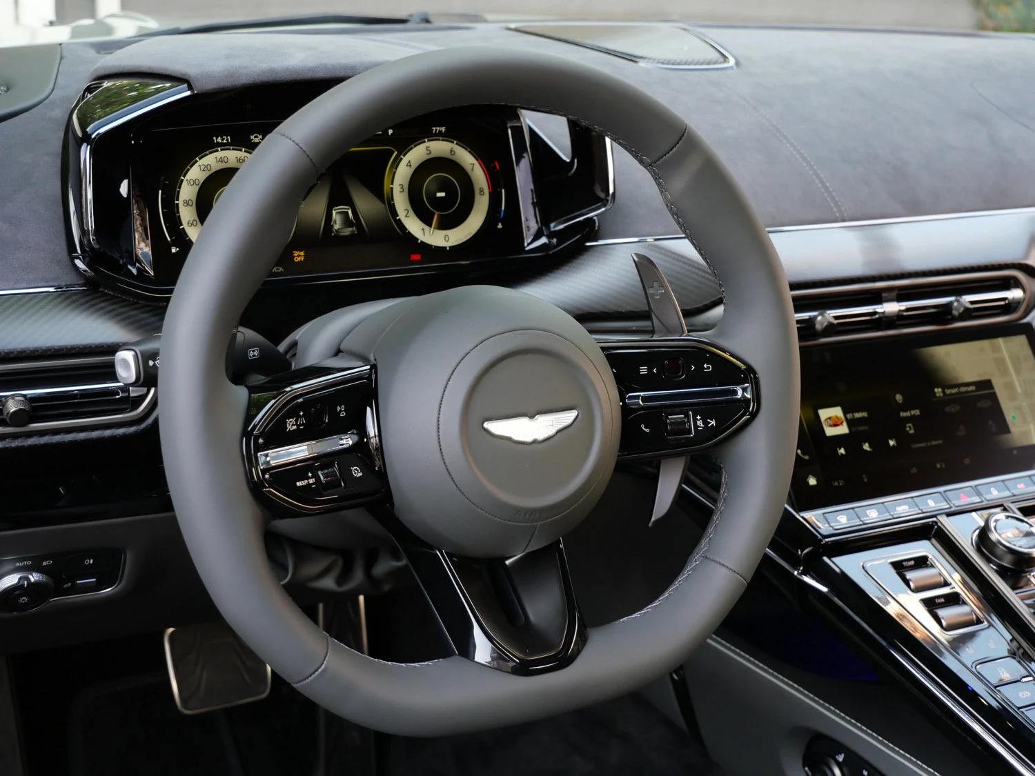 2026 Aston Martin Vantage S interior, Phantom Grey - Semi Aniline