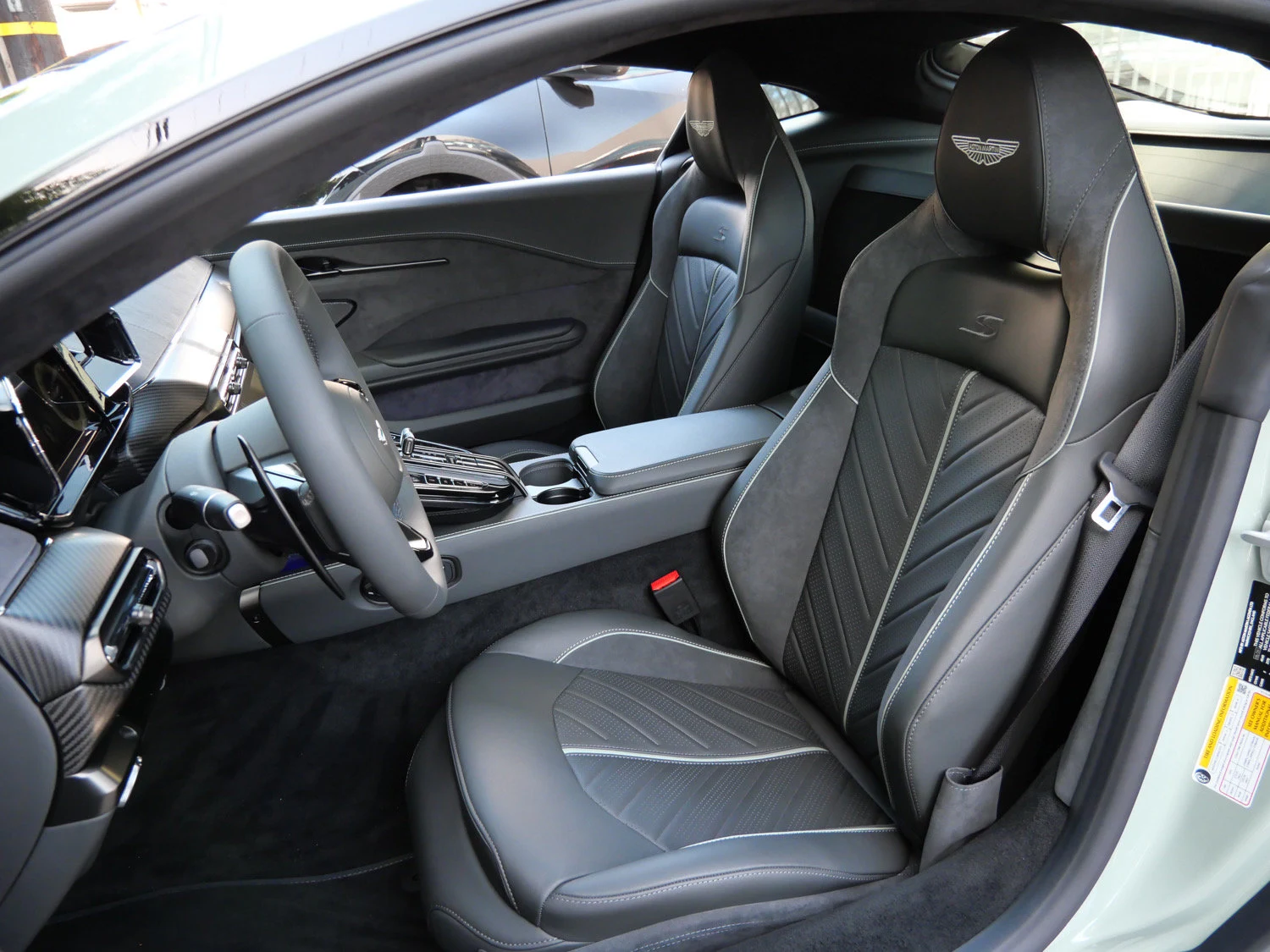 2026 Aston Martin Vantage S interior, seats, Phantom Grey - Semi Aniline