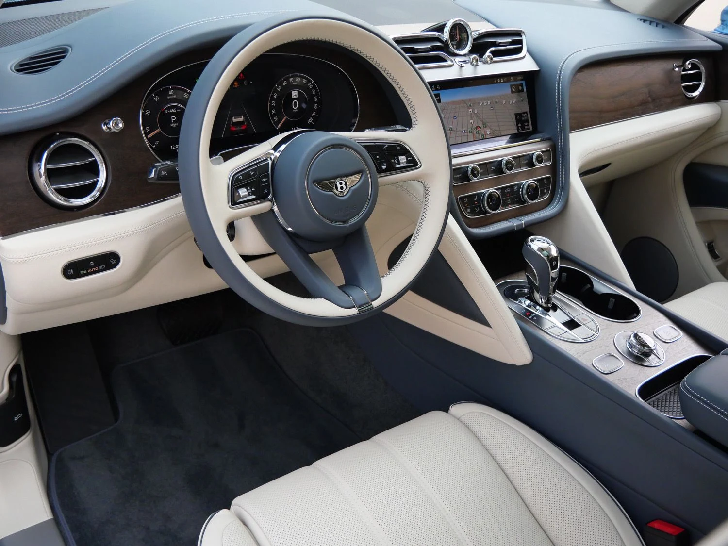 2026 Bentley Bentayga V8 interior, Linen