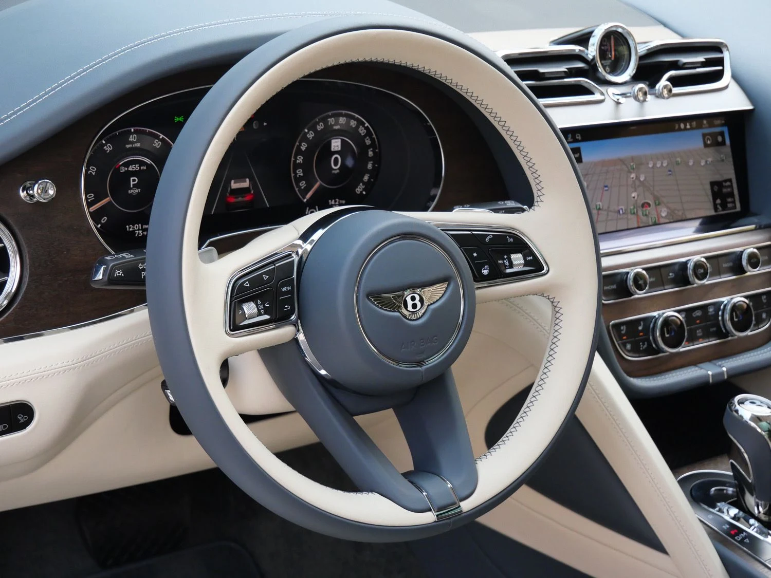 2026 Bentley Bentayga V8 interior, Linen