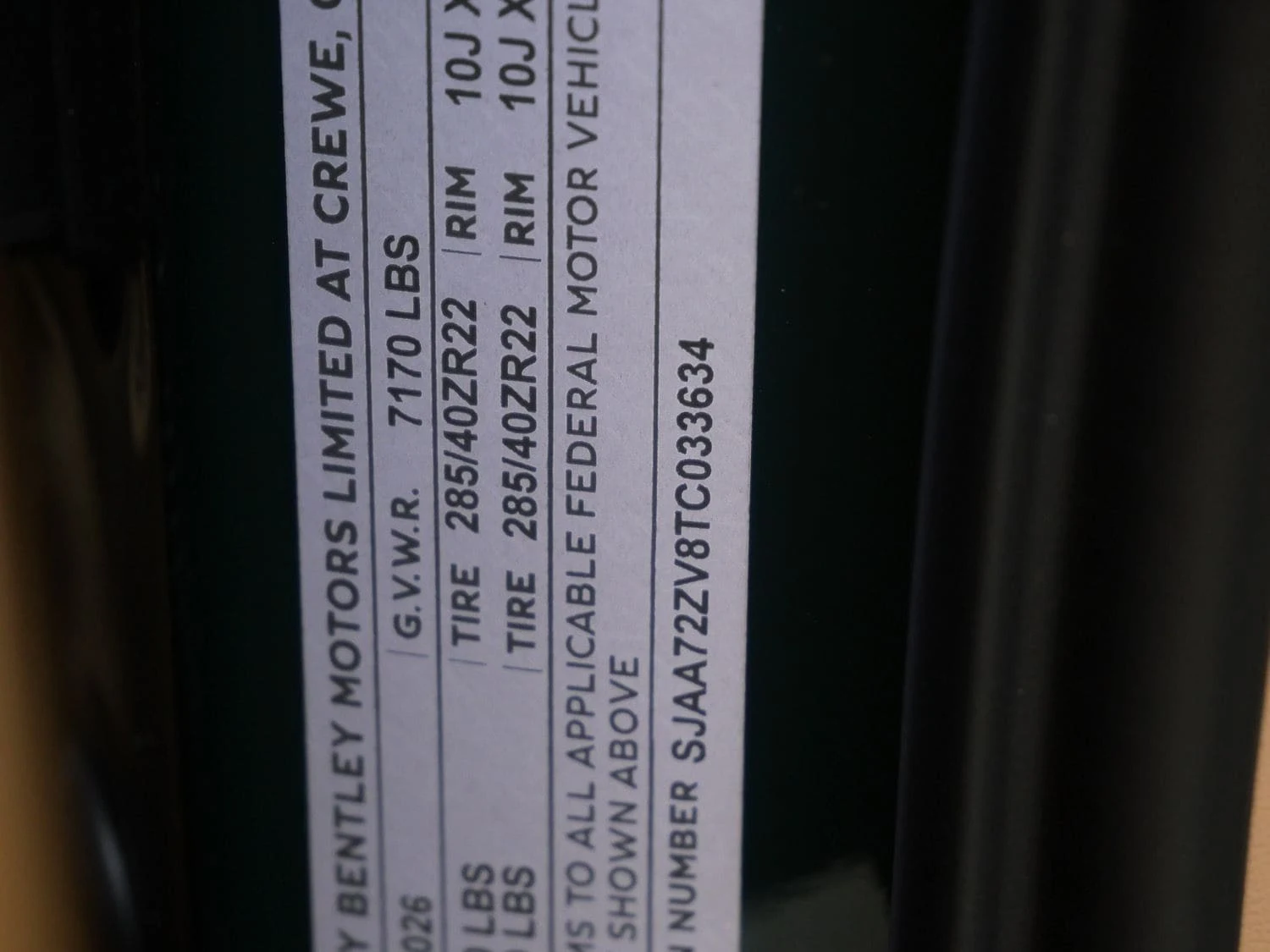 2026 Bentley Bentayga Hybrid, documents and keys