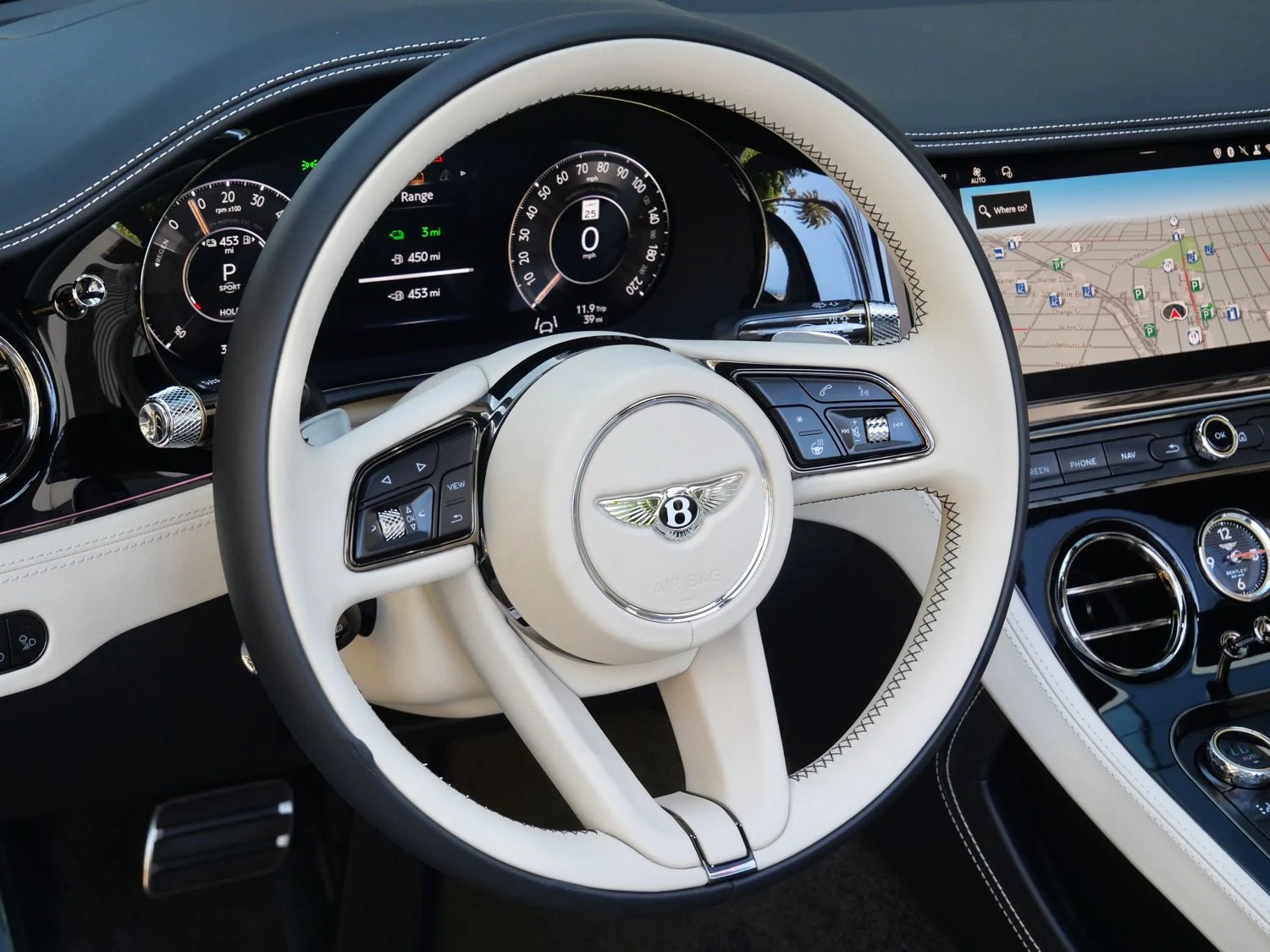 2026 Bentley Continental GTC S interior, Linen