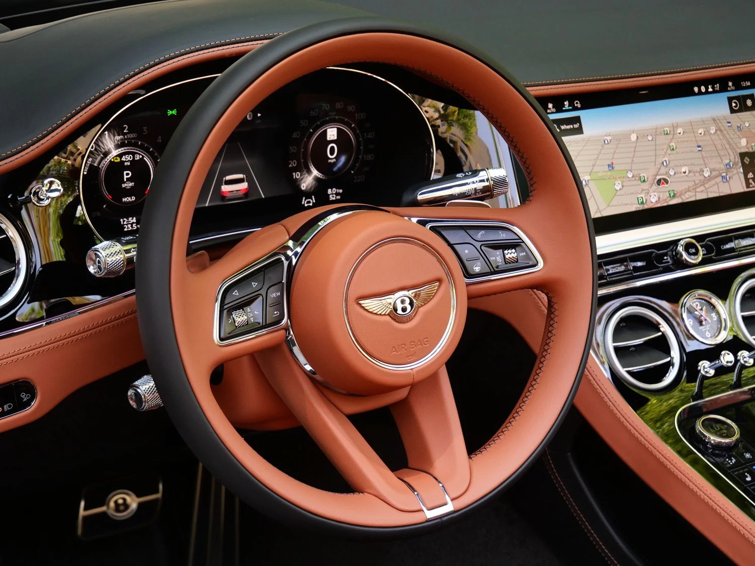 2026 Bentley Continental GTC Azure interior, Saddle