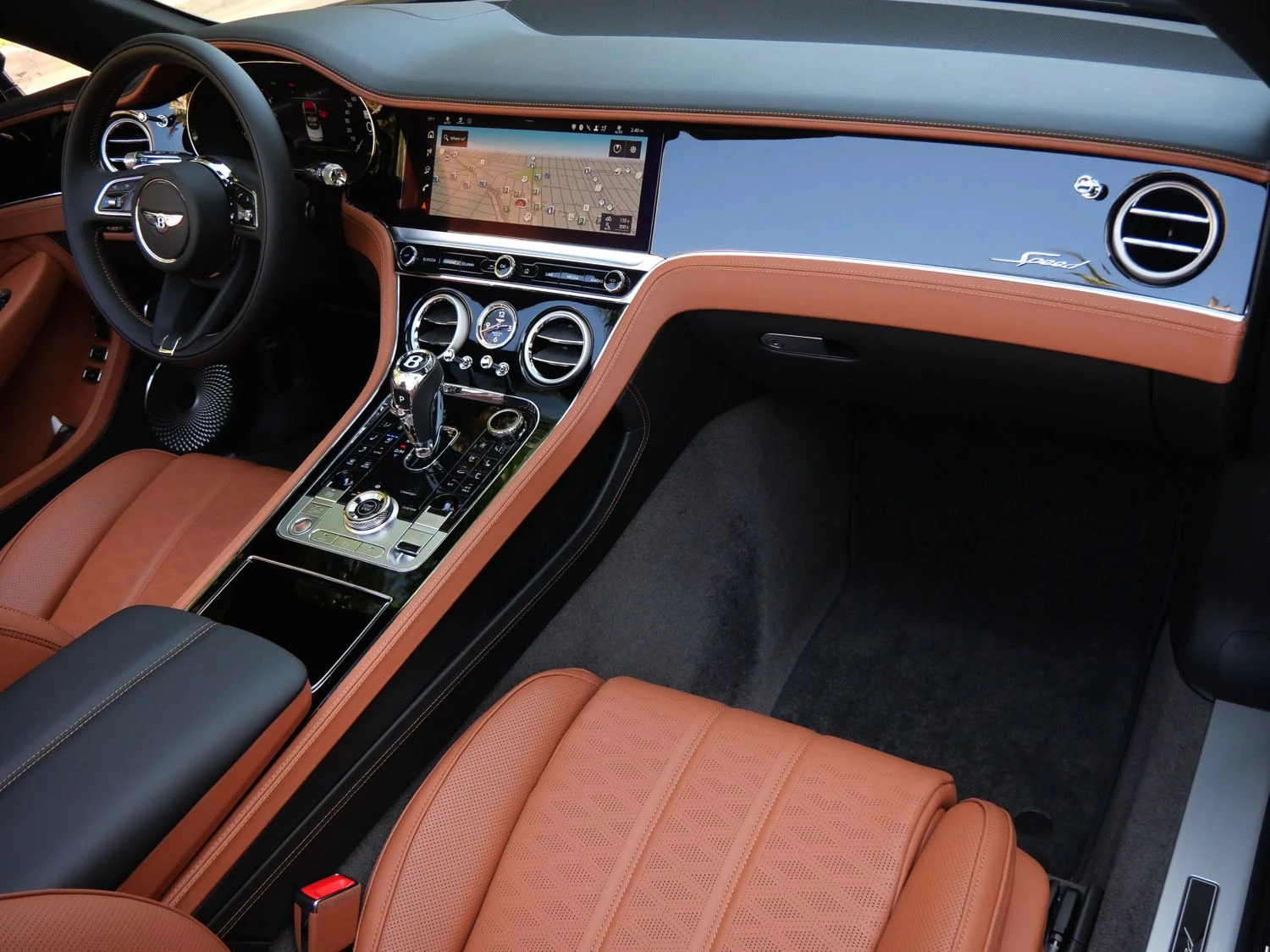 2026 Bentley Continental GTC Speed interior, Saddle