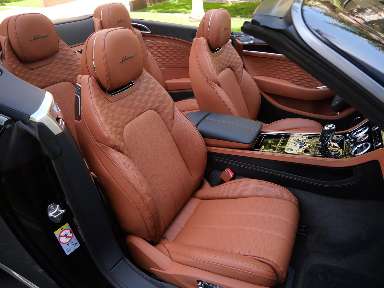 2026 Bentley Continental GTC Speed interior, seats, Saddle