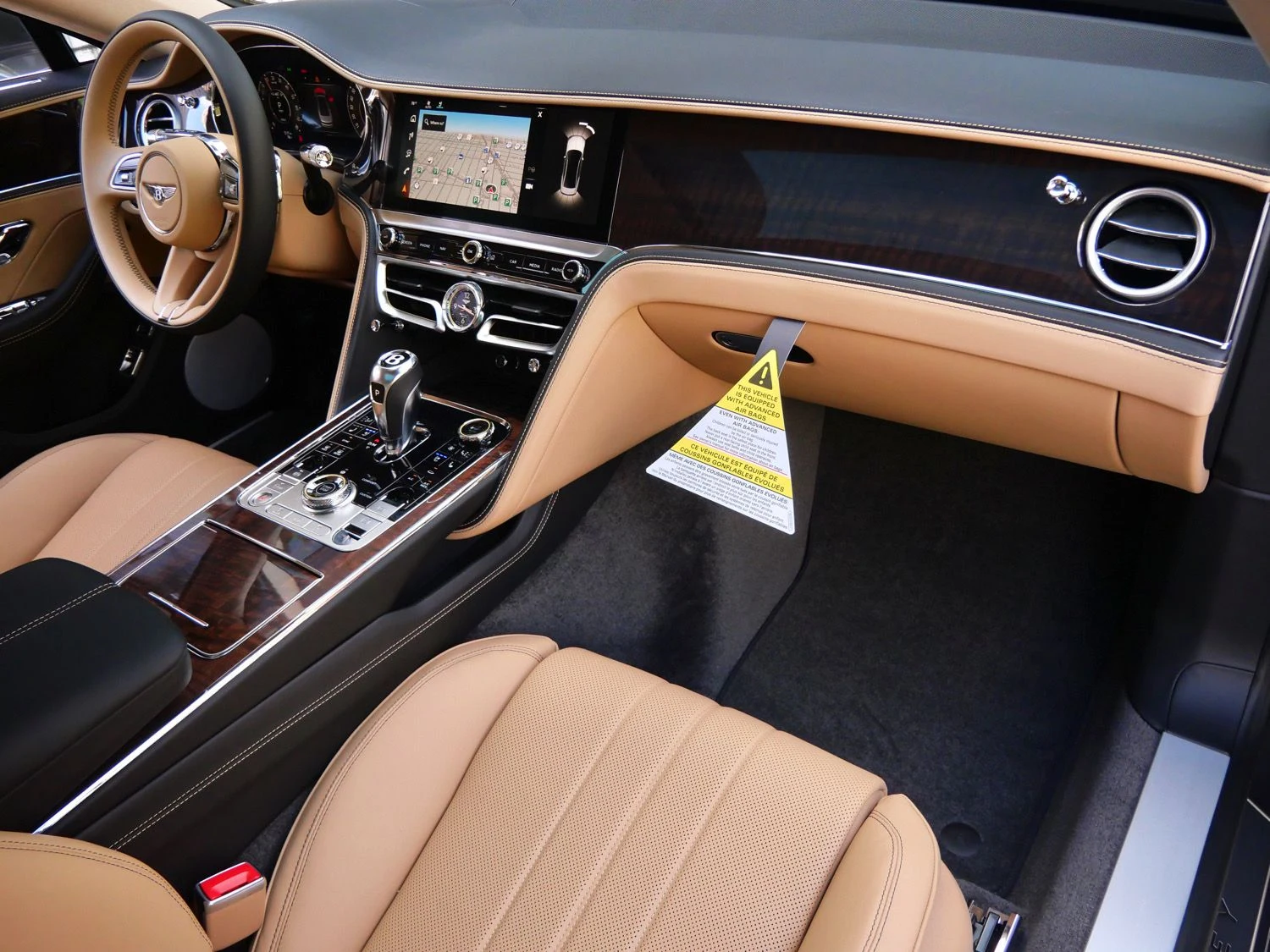 2026 Bentley Flying Spur interior, Camel