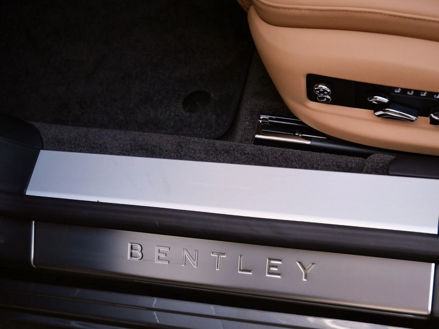 2026 Bentley Flying Spur interior, door sill, Camel