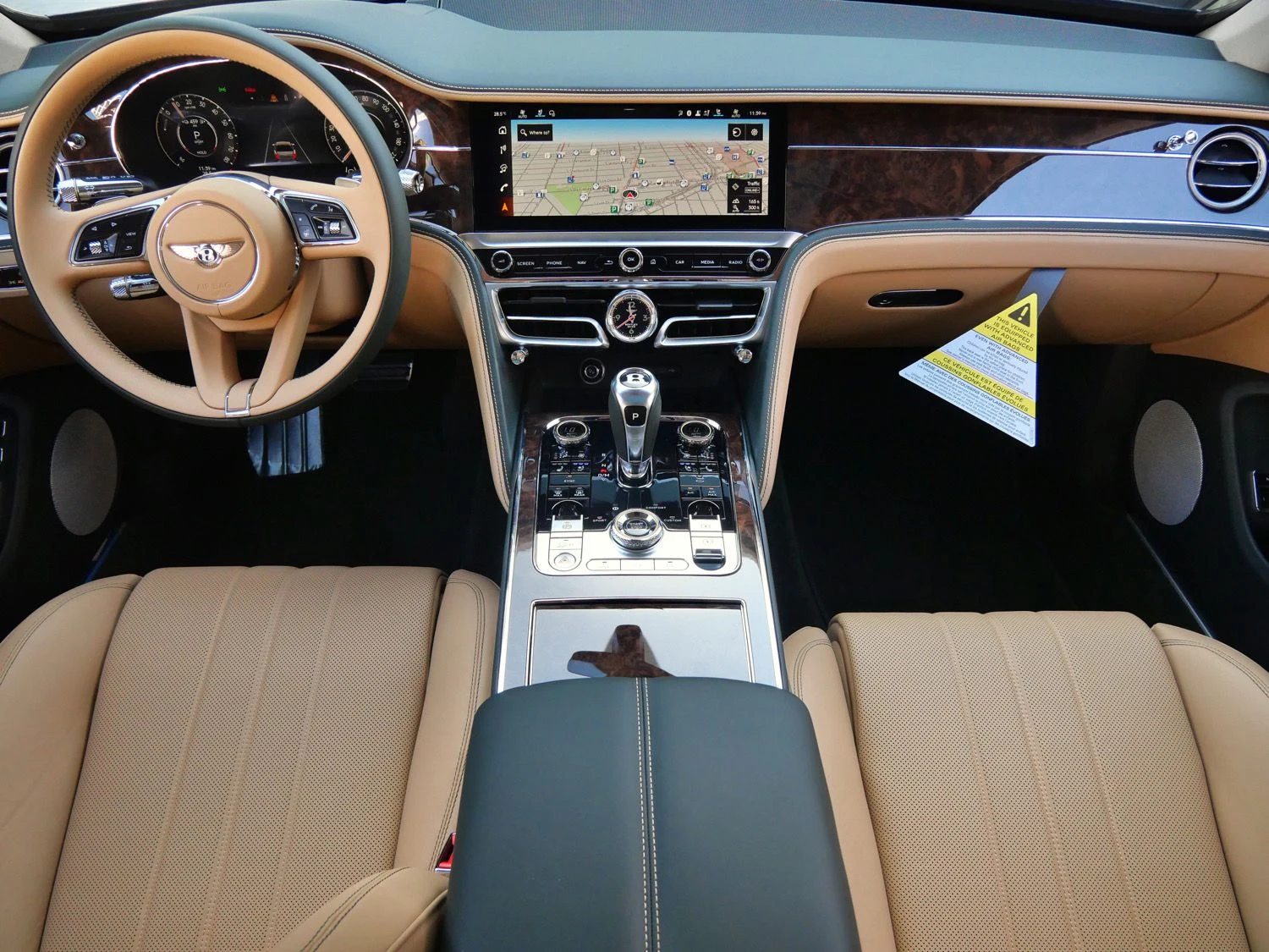 2026 Bentley Flying Spur interior, dashboard, Saddle