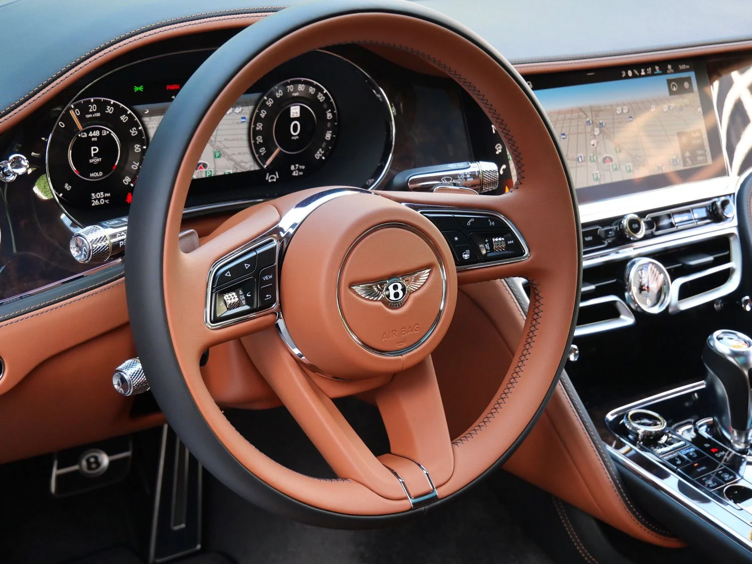 2026 Bentley Flying Spur Azure interior, Saddle