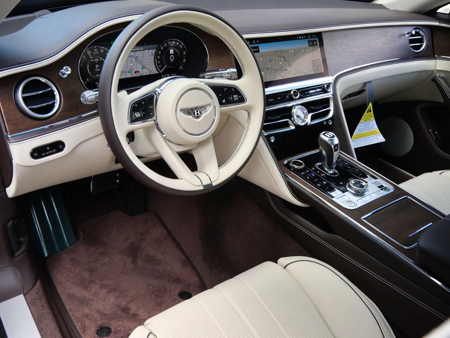 2026 Bentley Flying Spur interior, dashboard, Linen