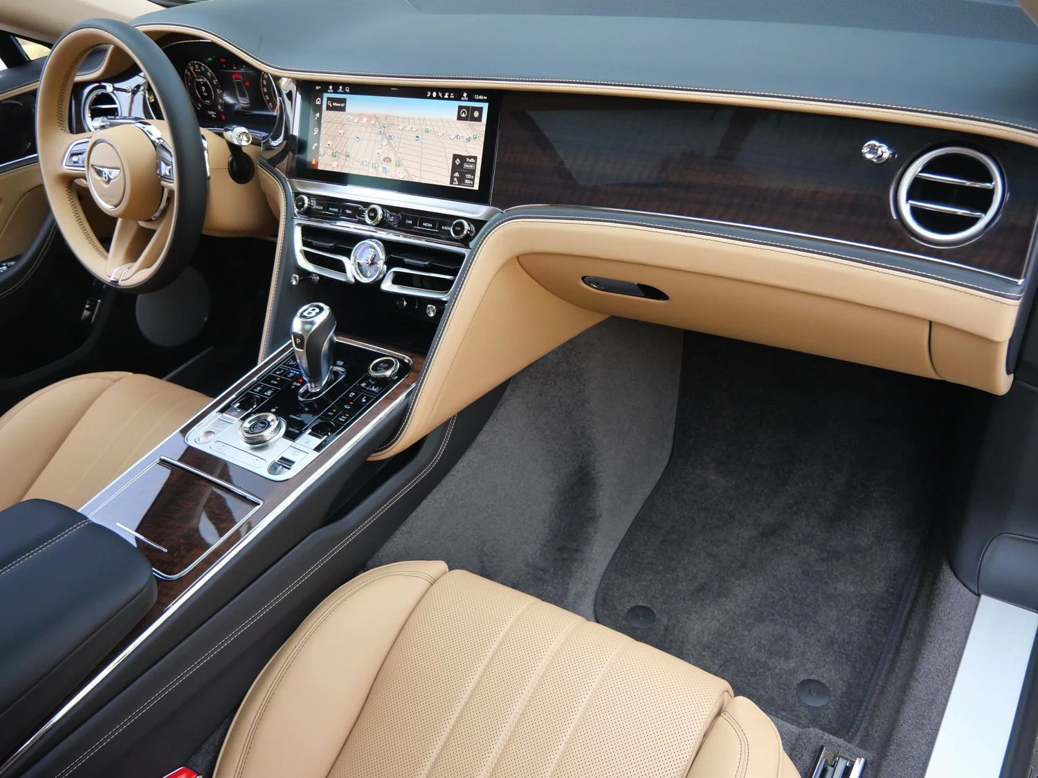 2026 Bentley Flying Spur interior, Camel