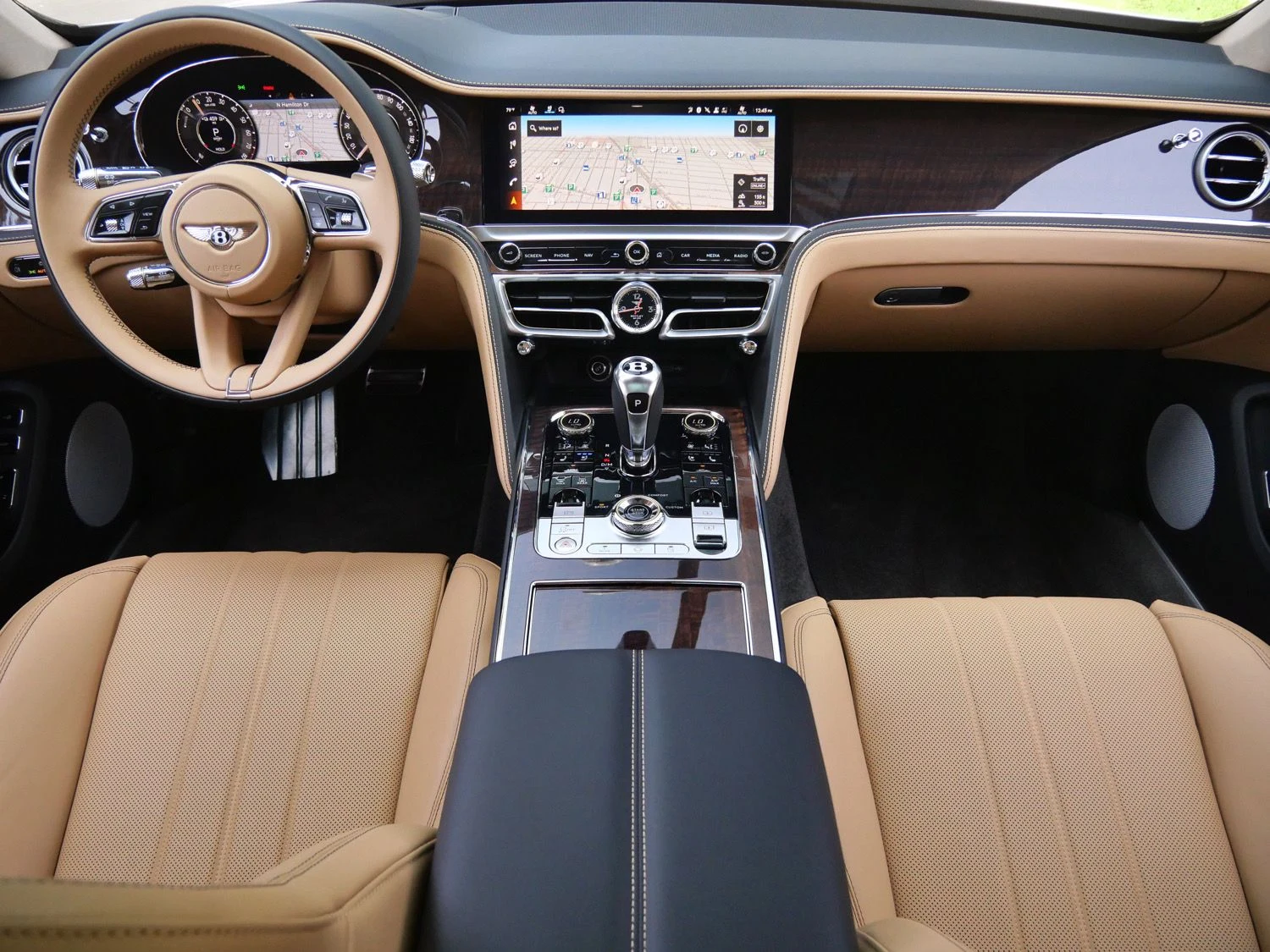 2026 Bentley Flying Spur interior, dashboard, Camel
