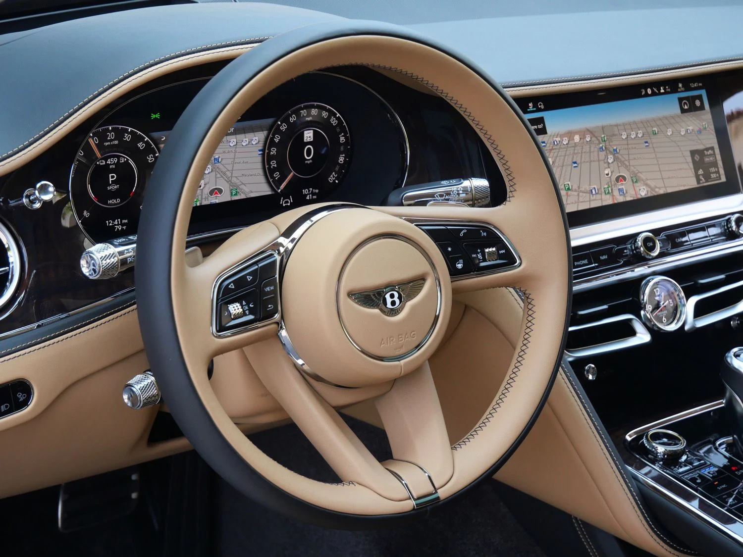 2026 Bentley Flying Spur interior, Camel