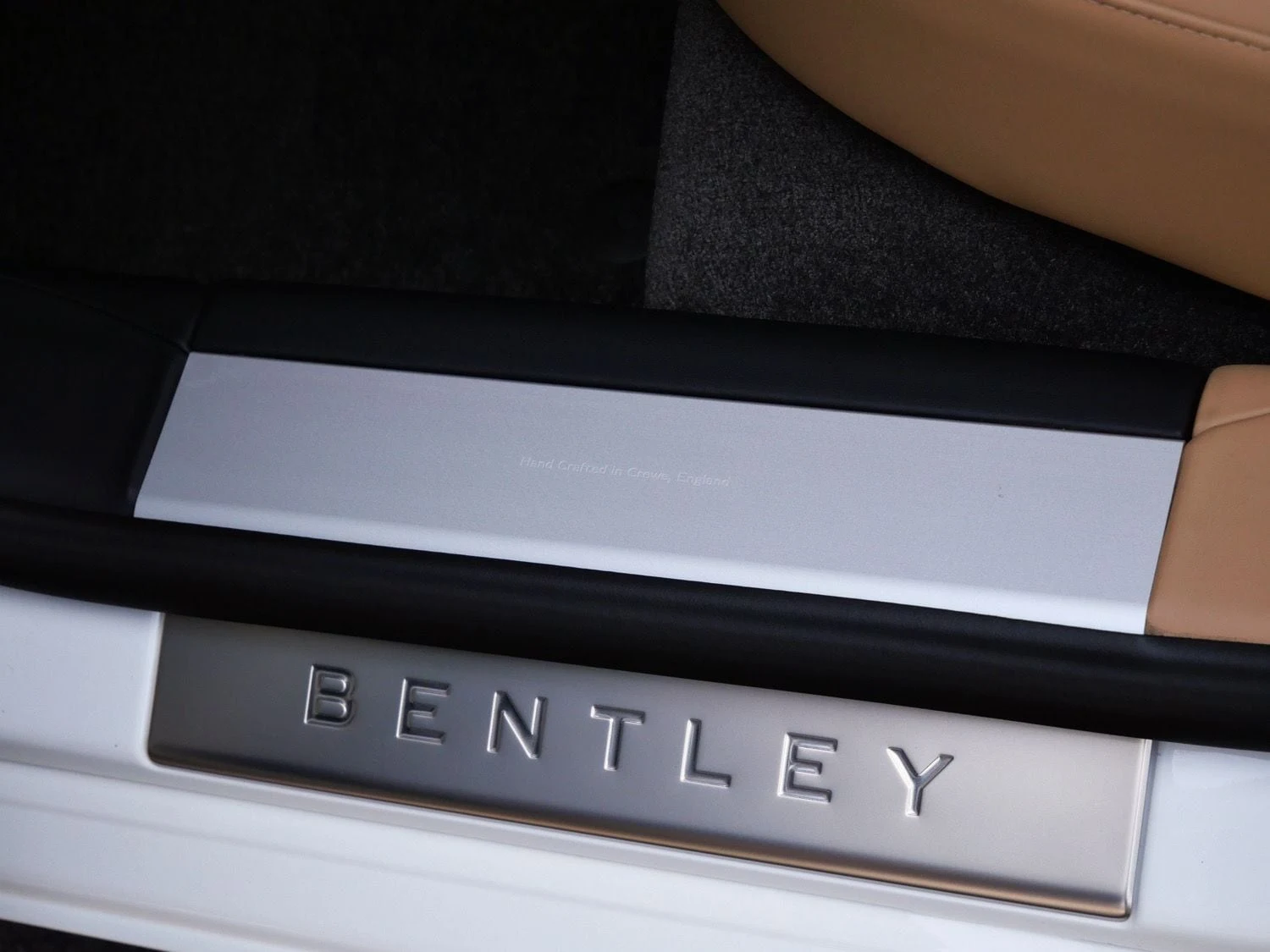 2026 Bentley Flying Spur interior, door sill, Camel