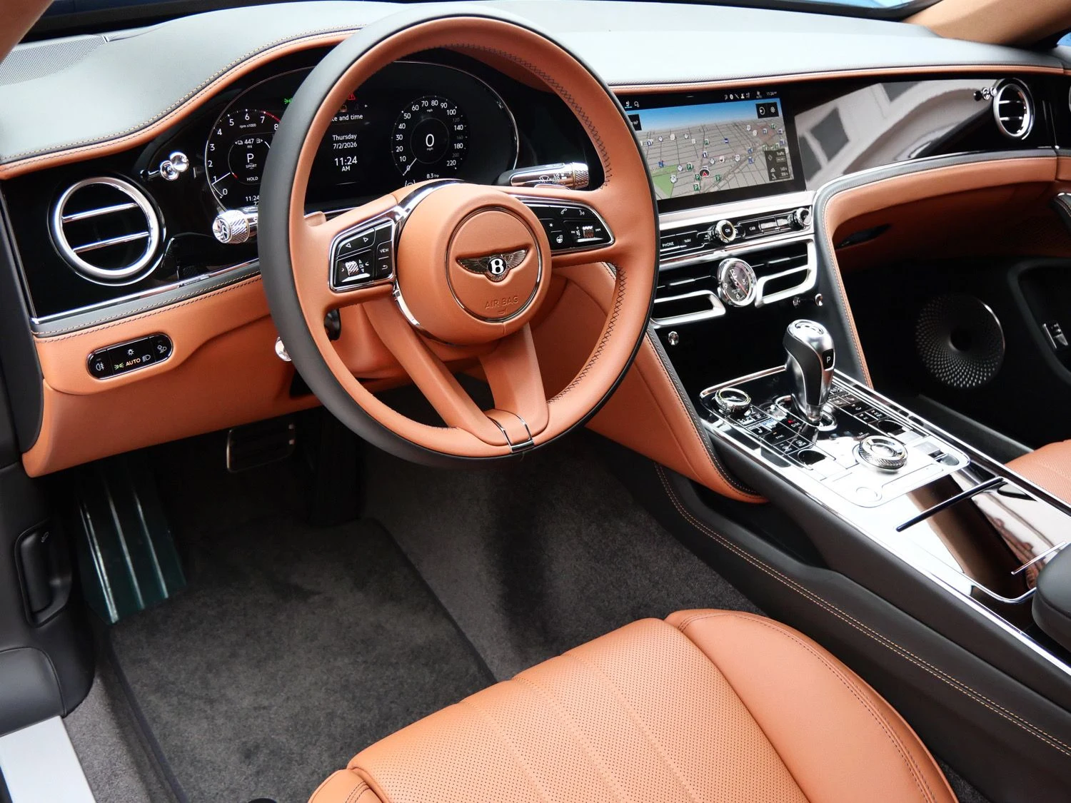 2026 Bentley Flying Spur interior, dashboard, Saddle