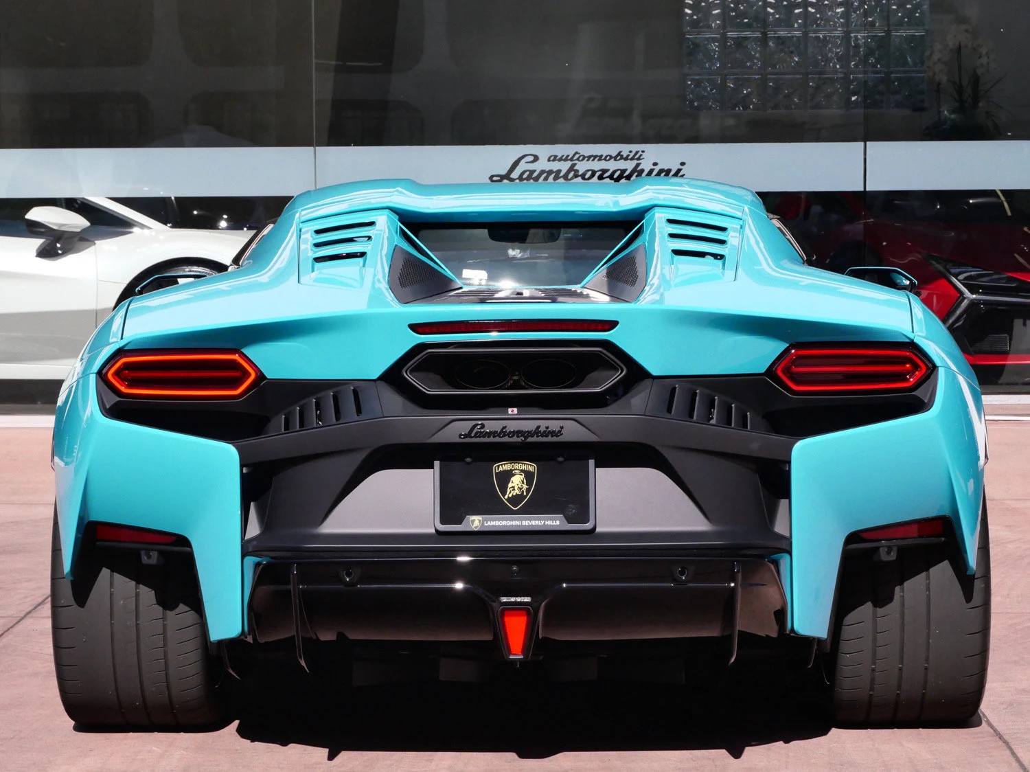 2026 Lamborghini Temerario, rear three-quarter view, Blue